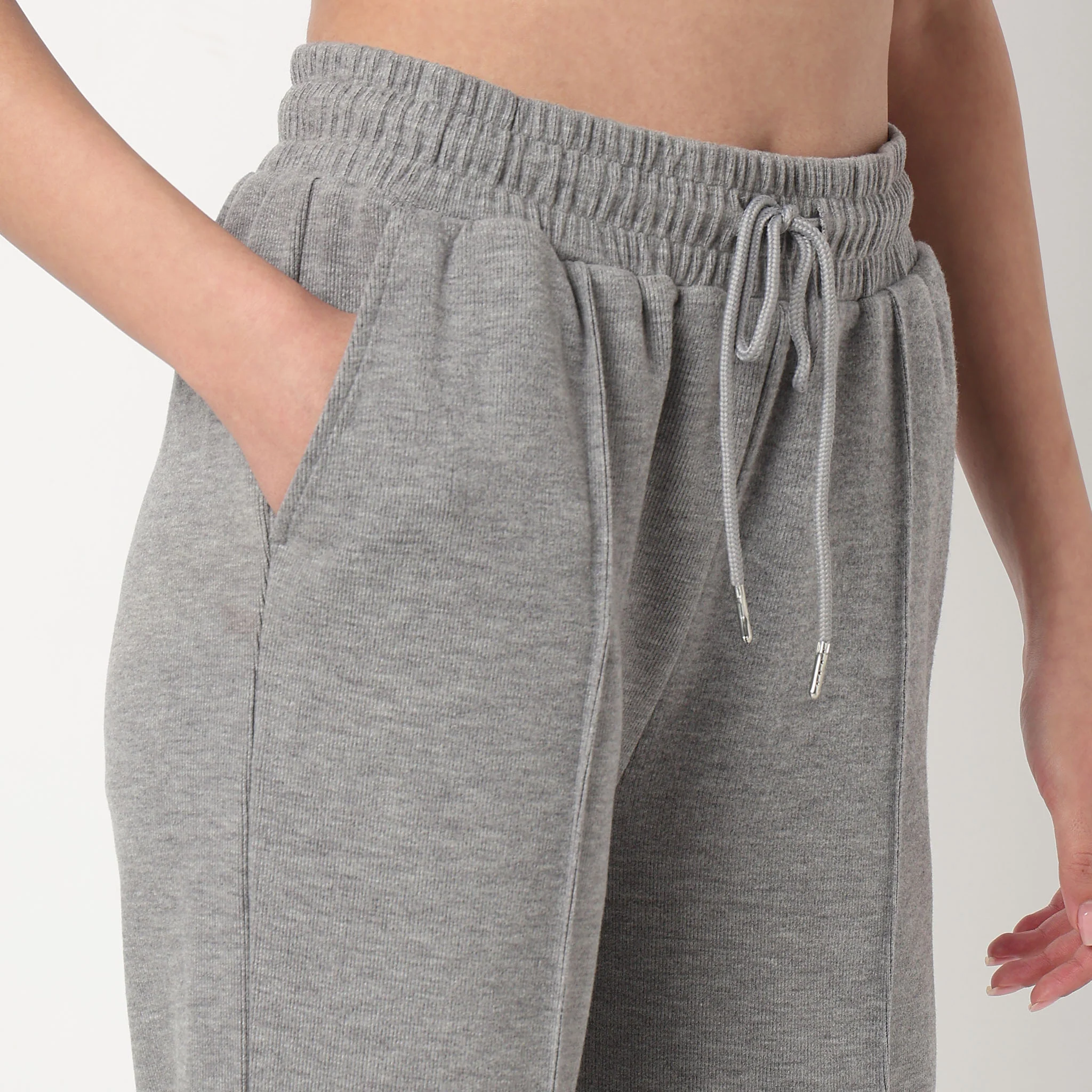 High Rise Solid Trackpants - Image 4