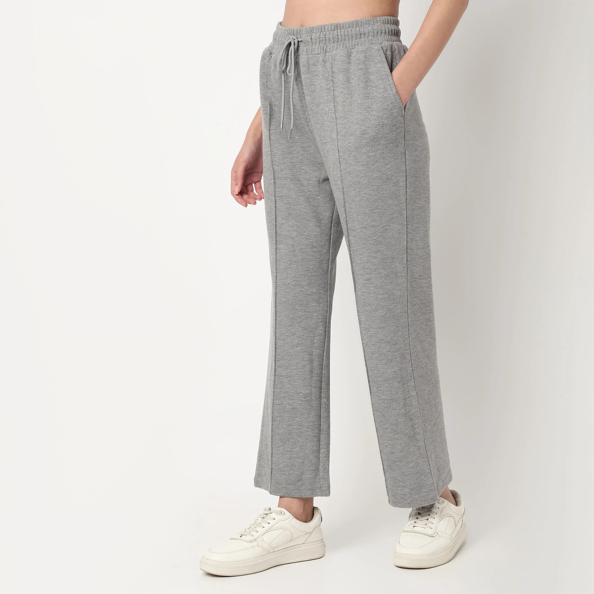 High Rise Solid Trackpants - Image 5
