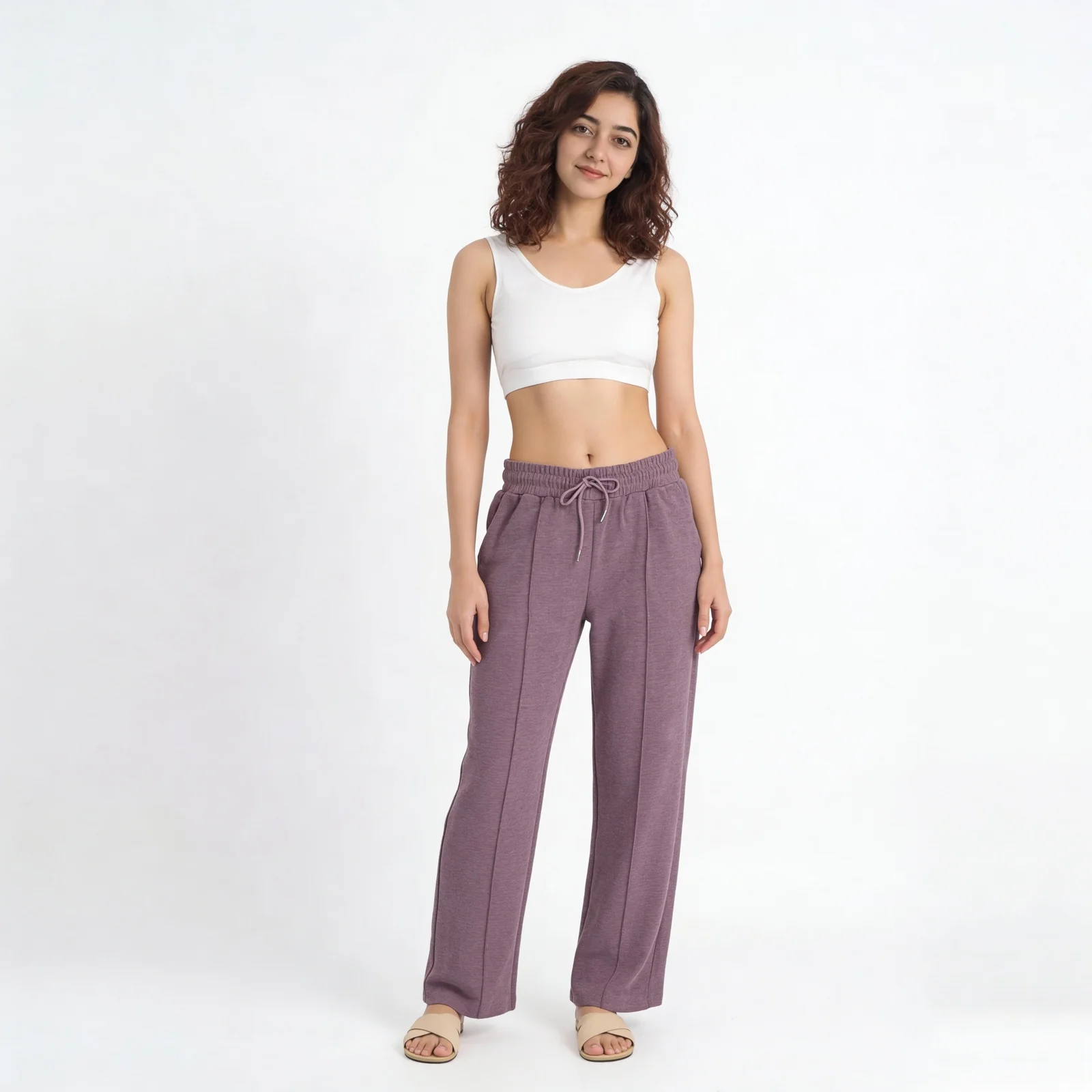 High Rise Solid Trackpants - Image 6