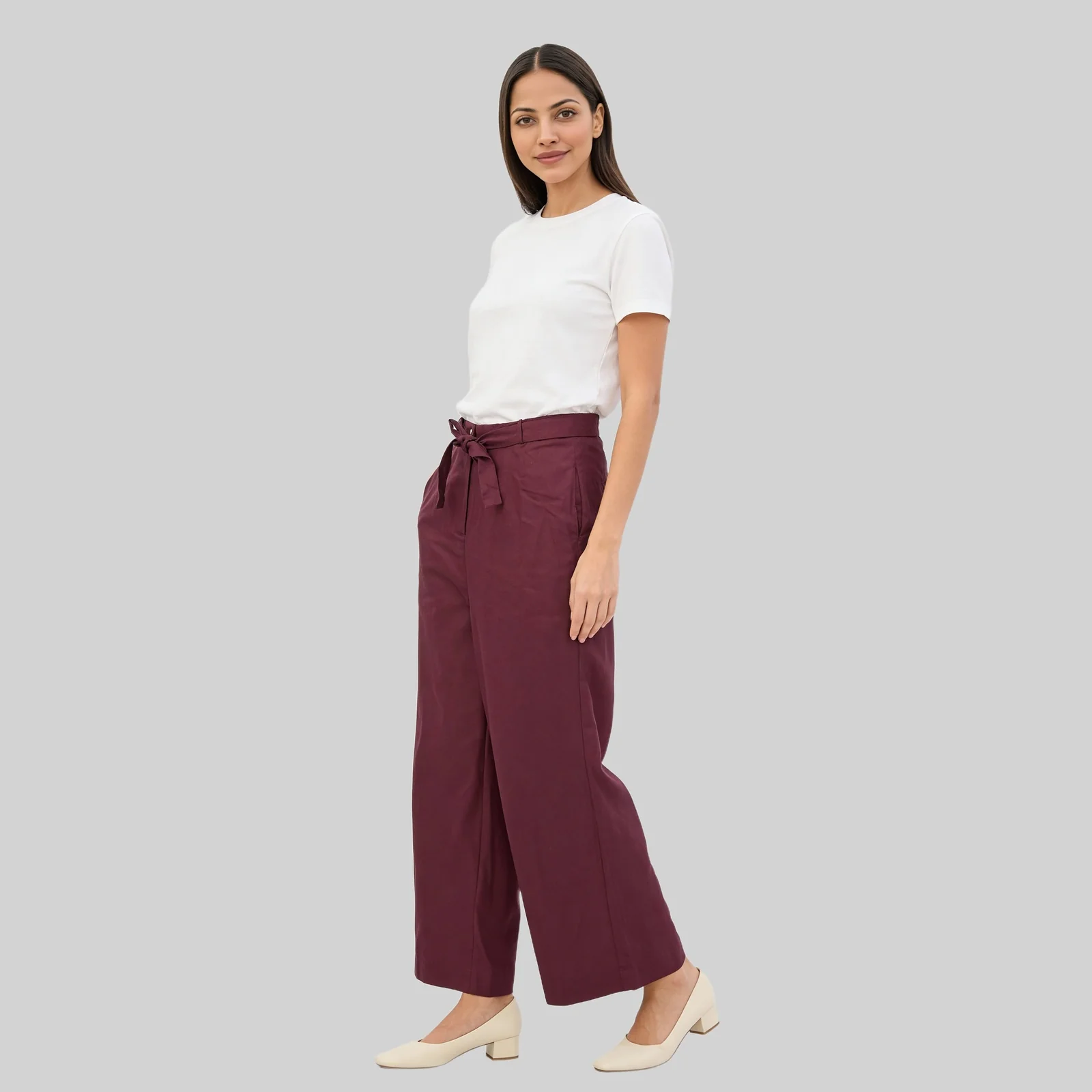 High Rise Straight Palazzos
