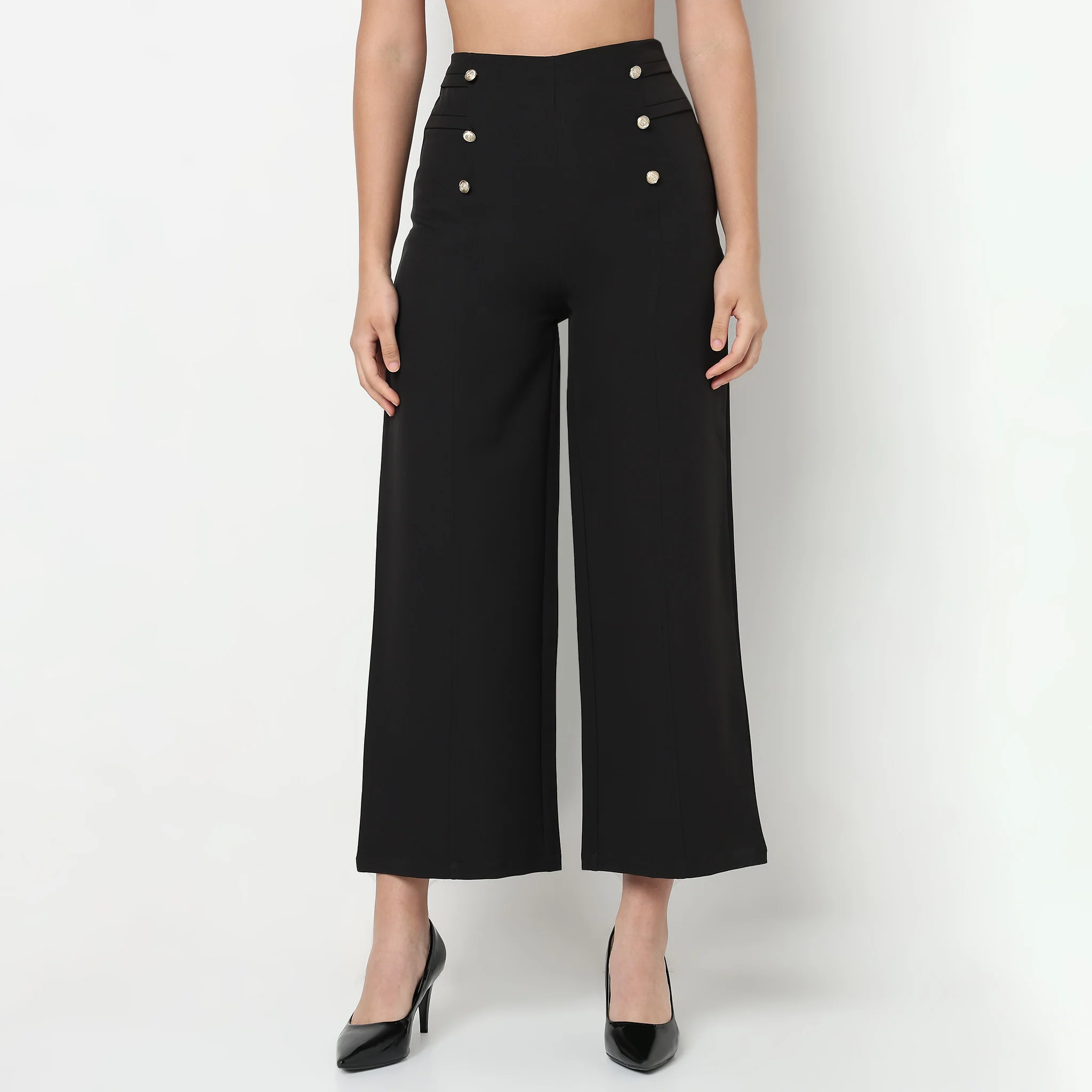 High Rise Straight Fit Pants - Image 2