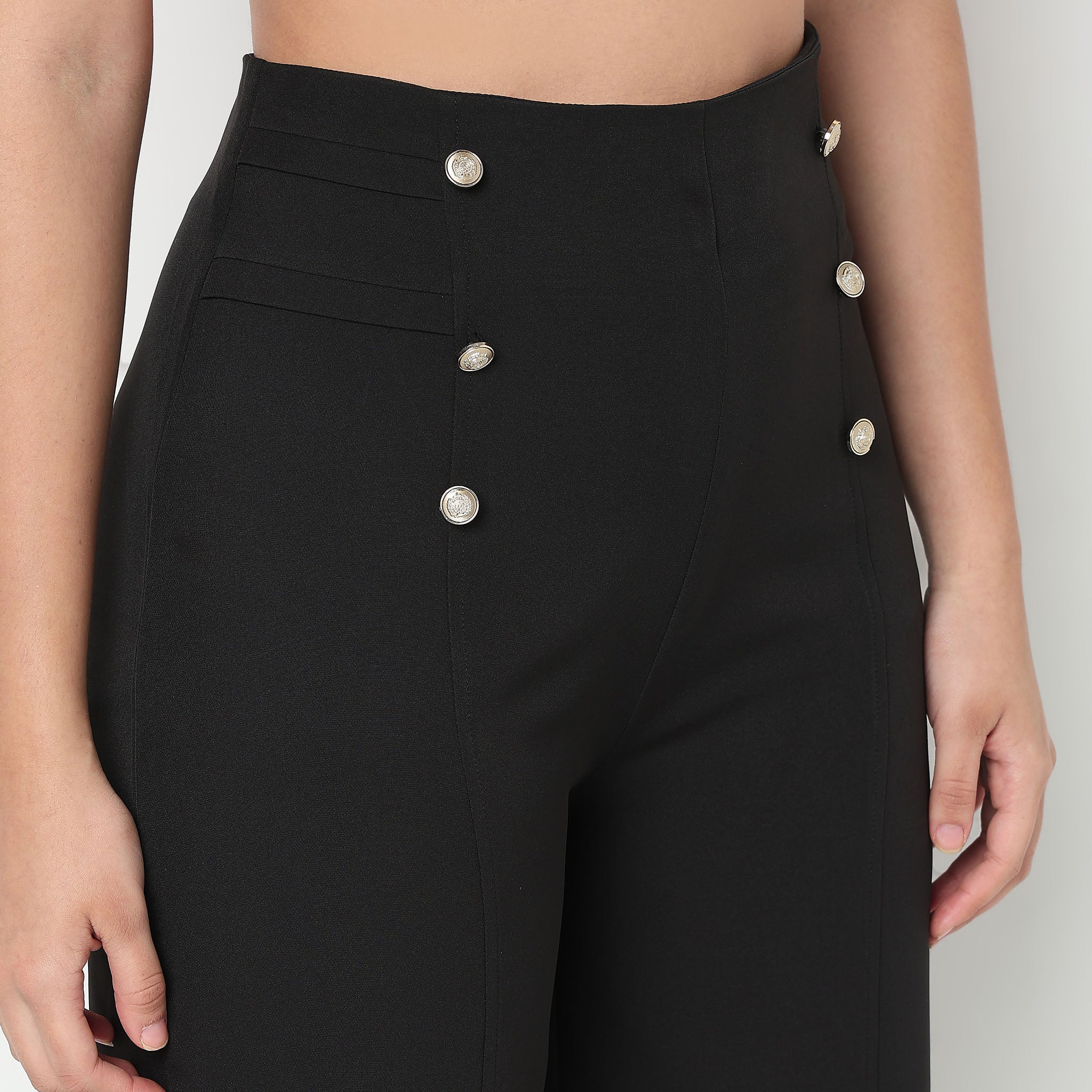 High Rise Straight Fit Pants - Image 4