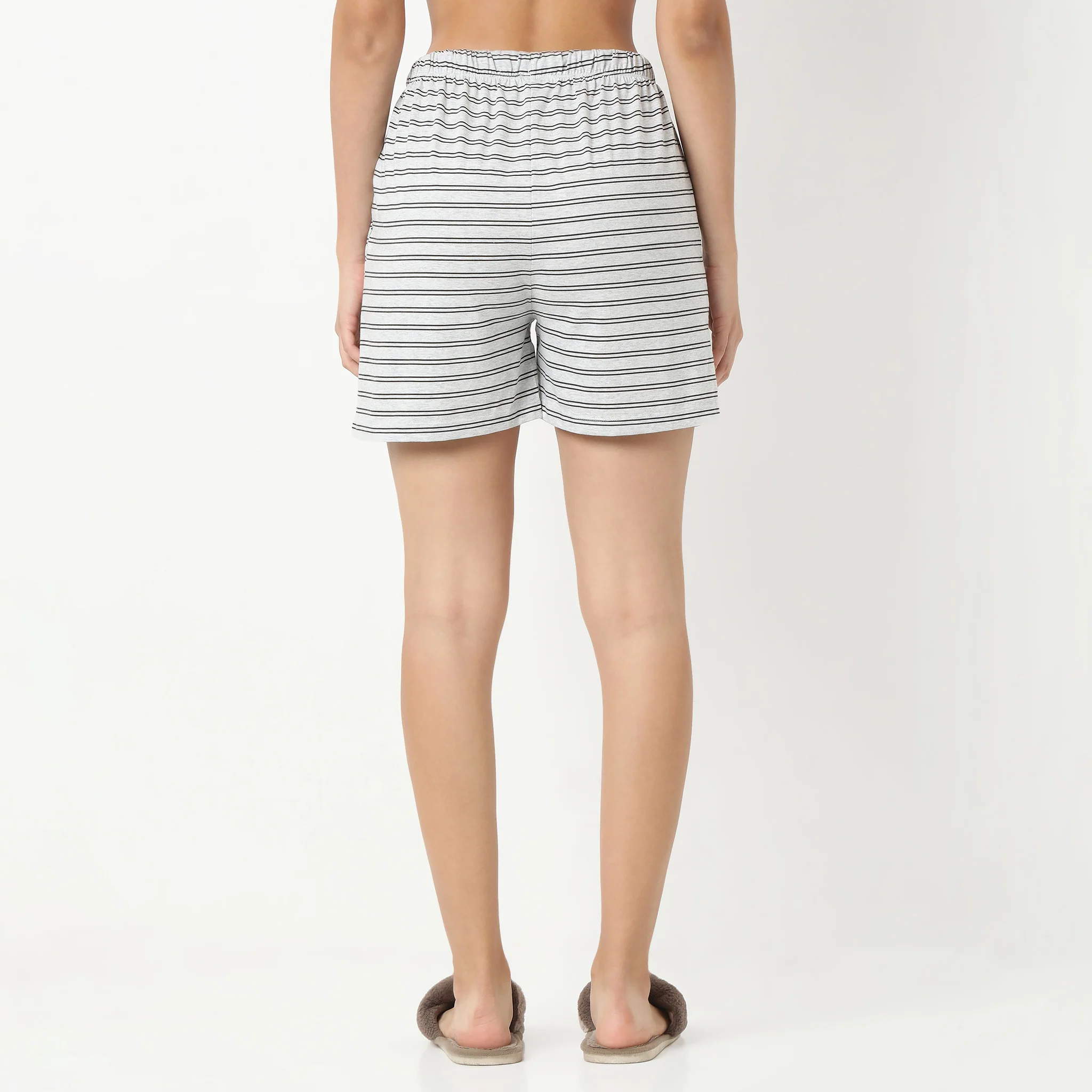 Horizontal Striped Loungewear Shorts - Image 3