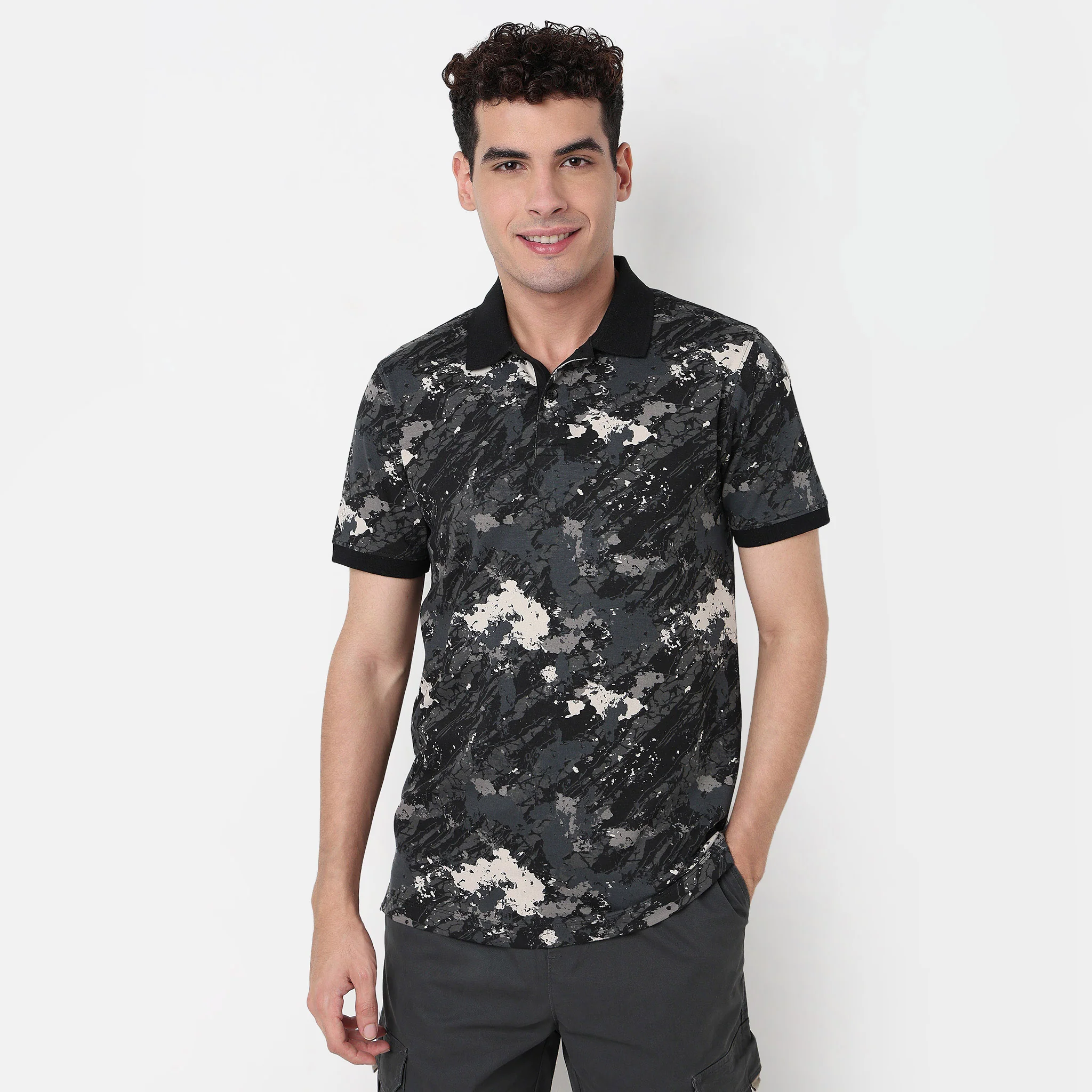 All Over Print Impressions Polo T-Shirt - Image 2