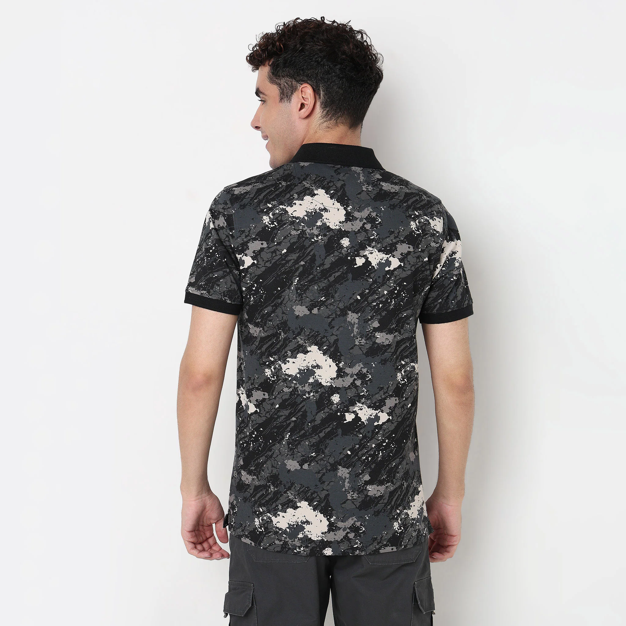 All Over Print Impressions Polo T-Shirt - Image 3