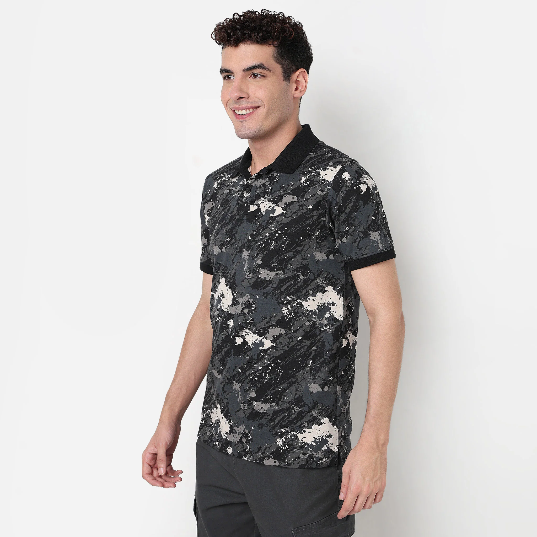 All Over Print Impressions Polo T-Shirt - Image 5