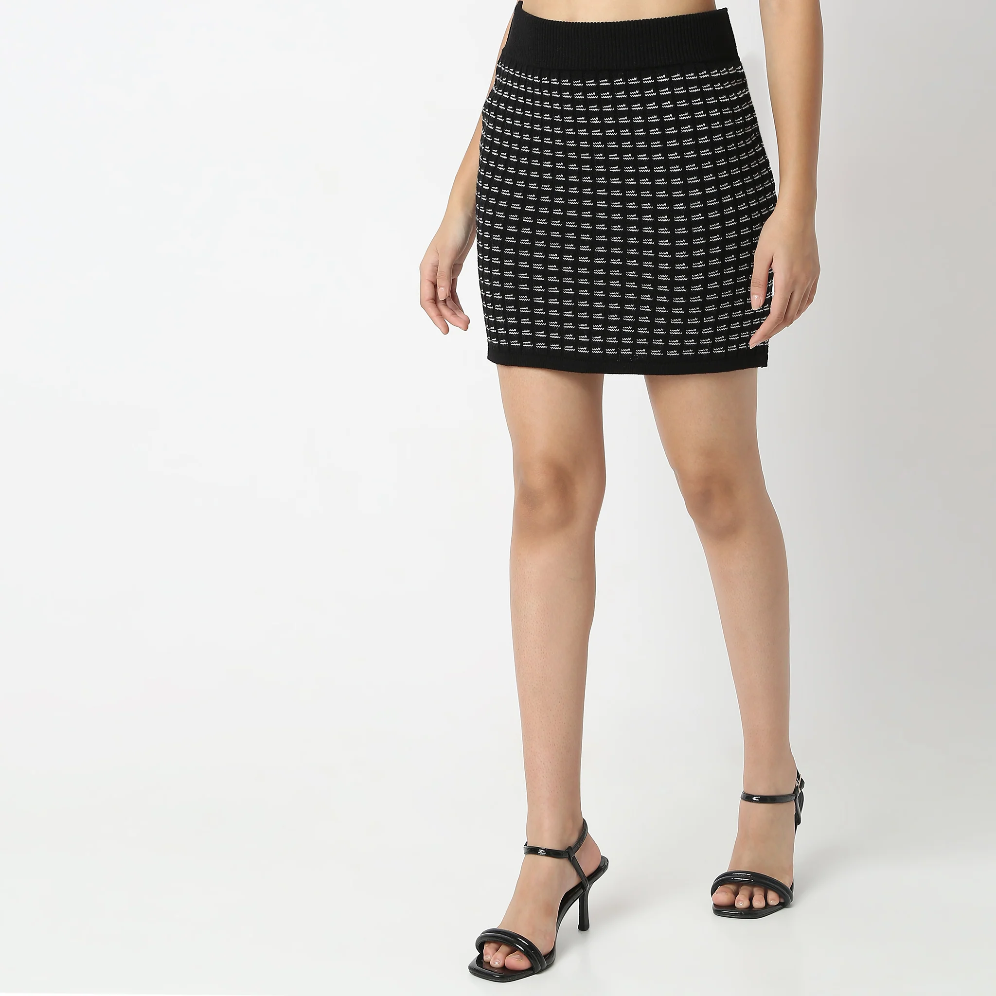 Jacquard Above Knee Skirt - Image 5