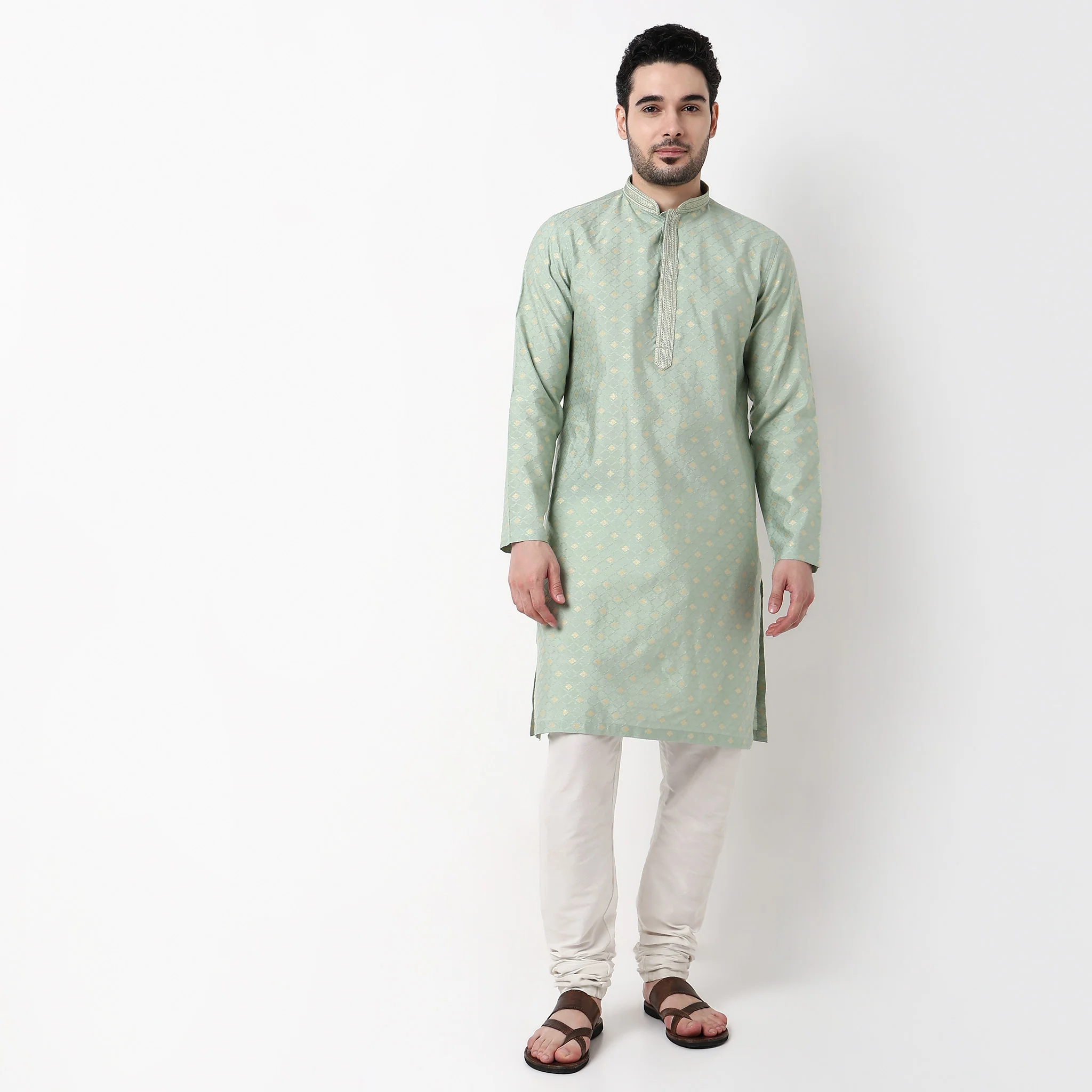 Jacquard Long Kurta - Image 2