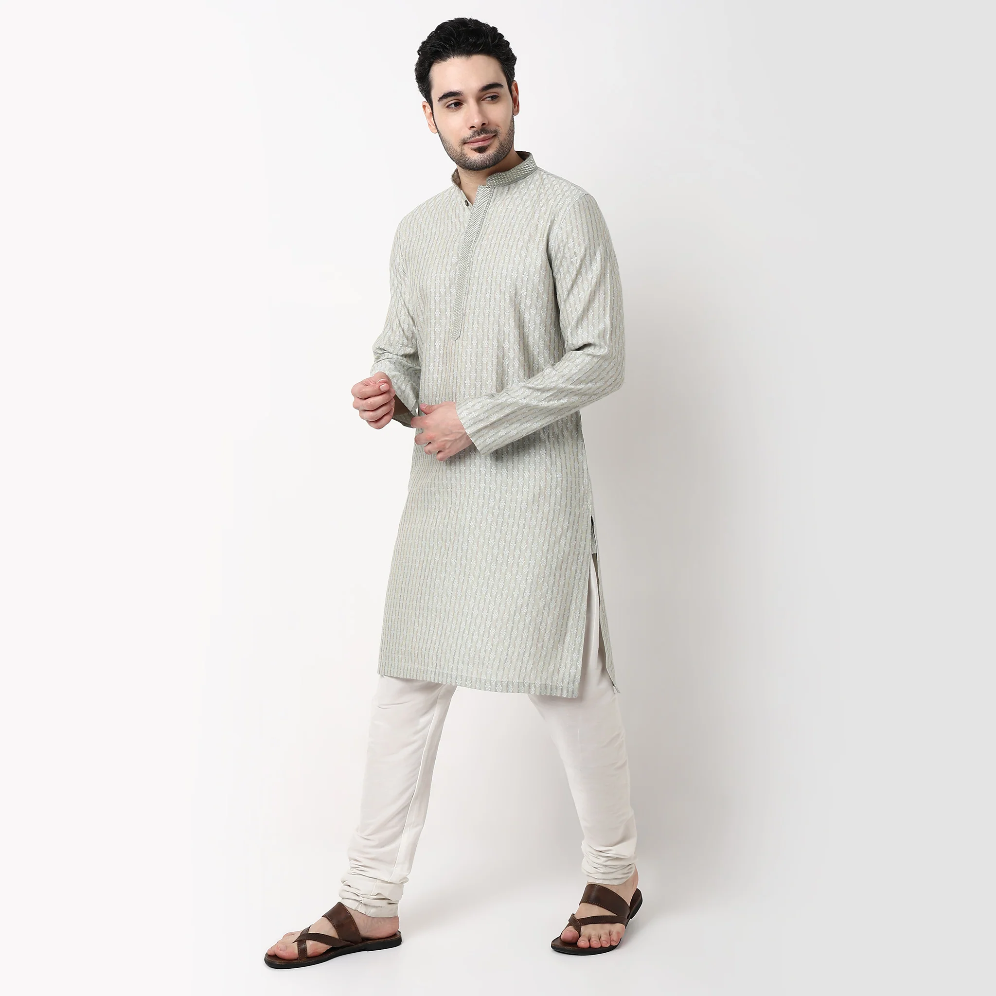 Jacquard Long Kurta - Image 10