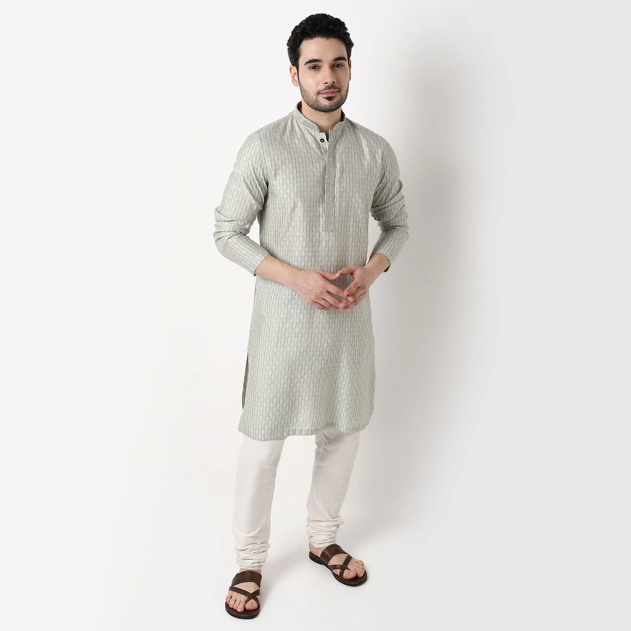 Jacquard Long Kurta - Image 6