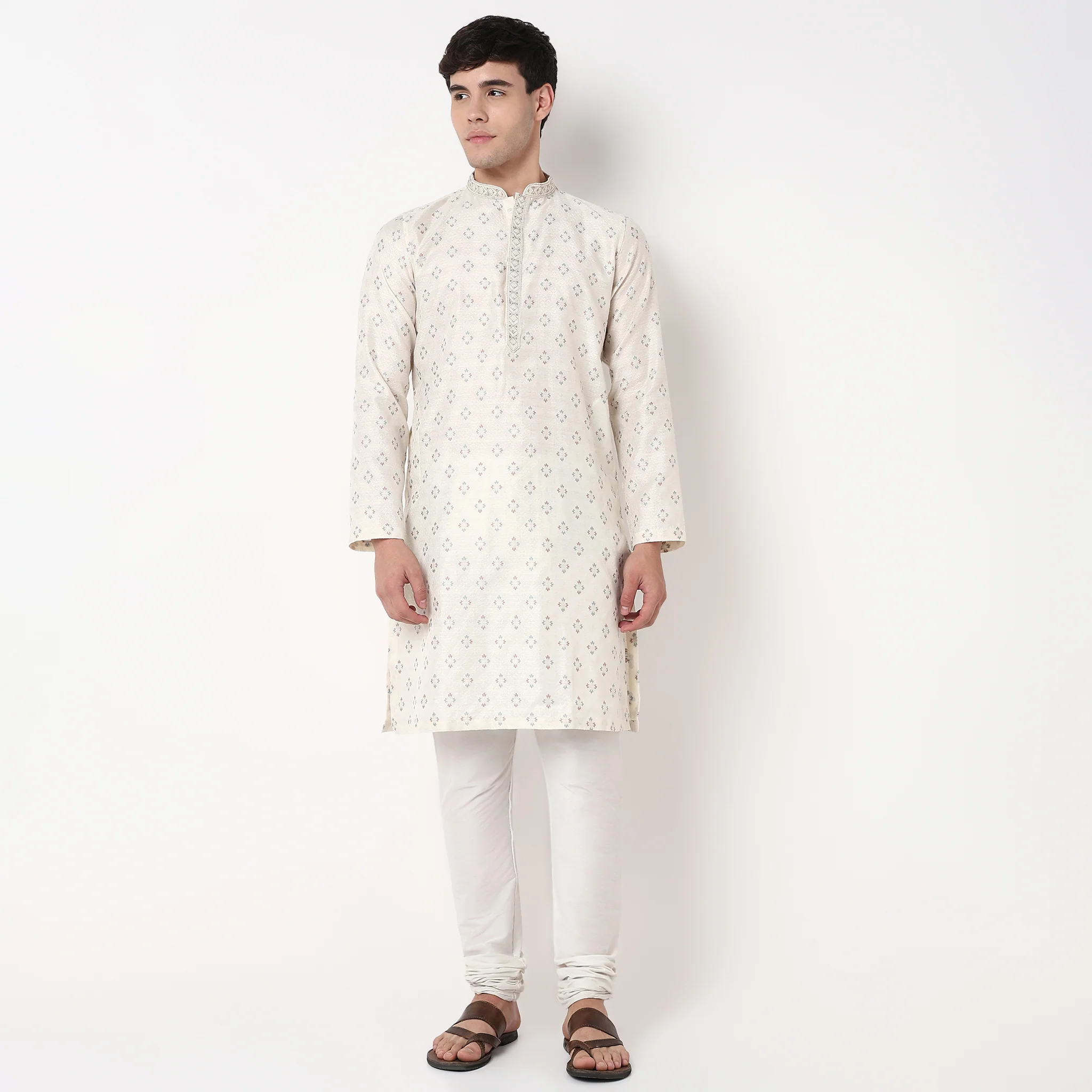 Jacquard Long Kurta - Image 2