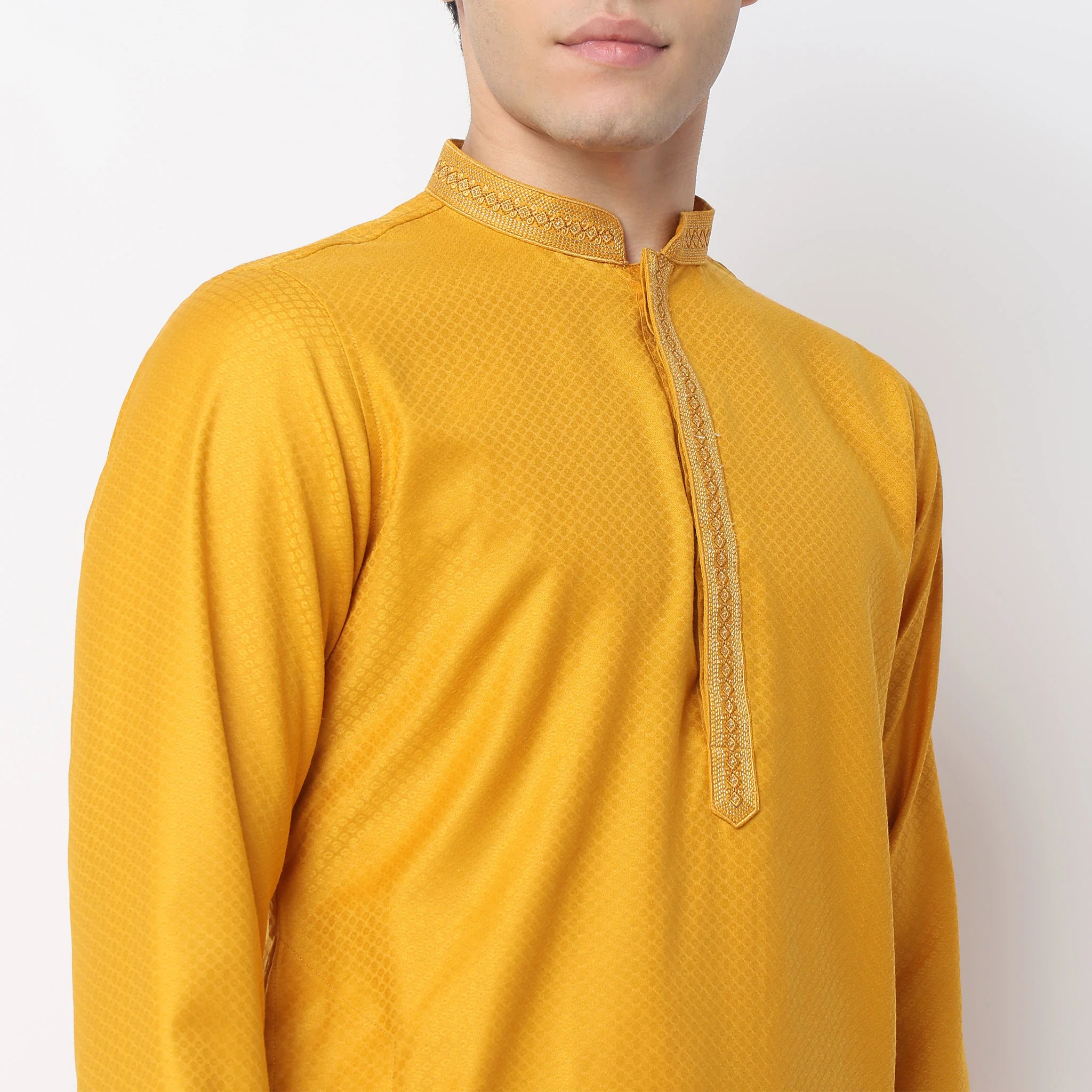 Jacquard Long Kurta - Image 4