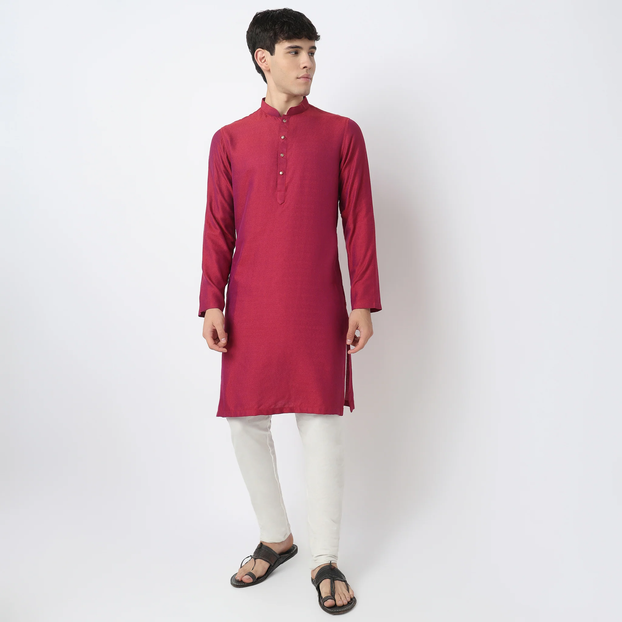 Jacquard Long Kurta - Image 2