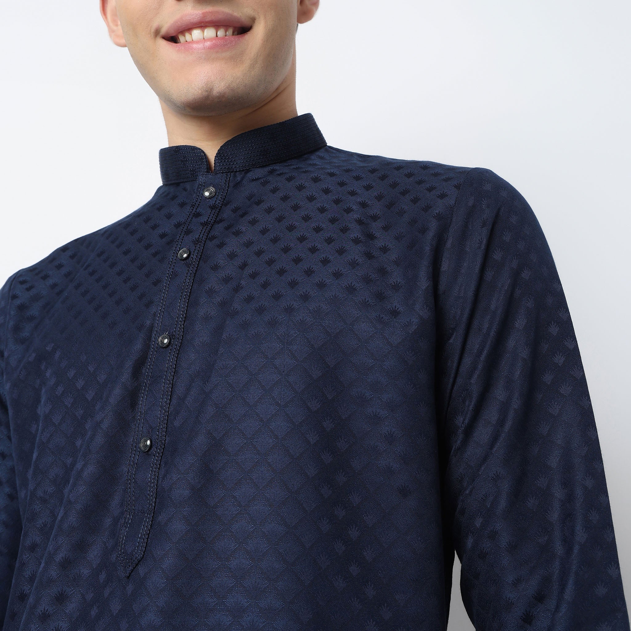 Jacquard Long Kurta - Image 4