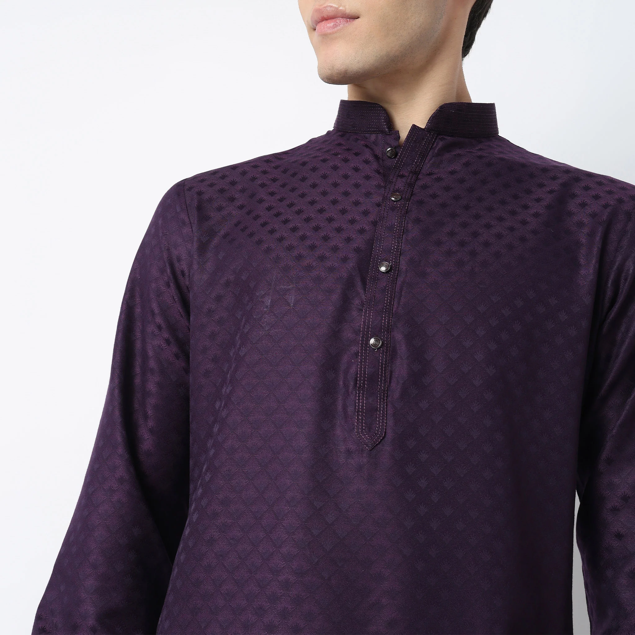 Jacquard Long Kurta - Image 9