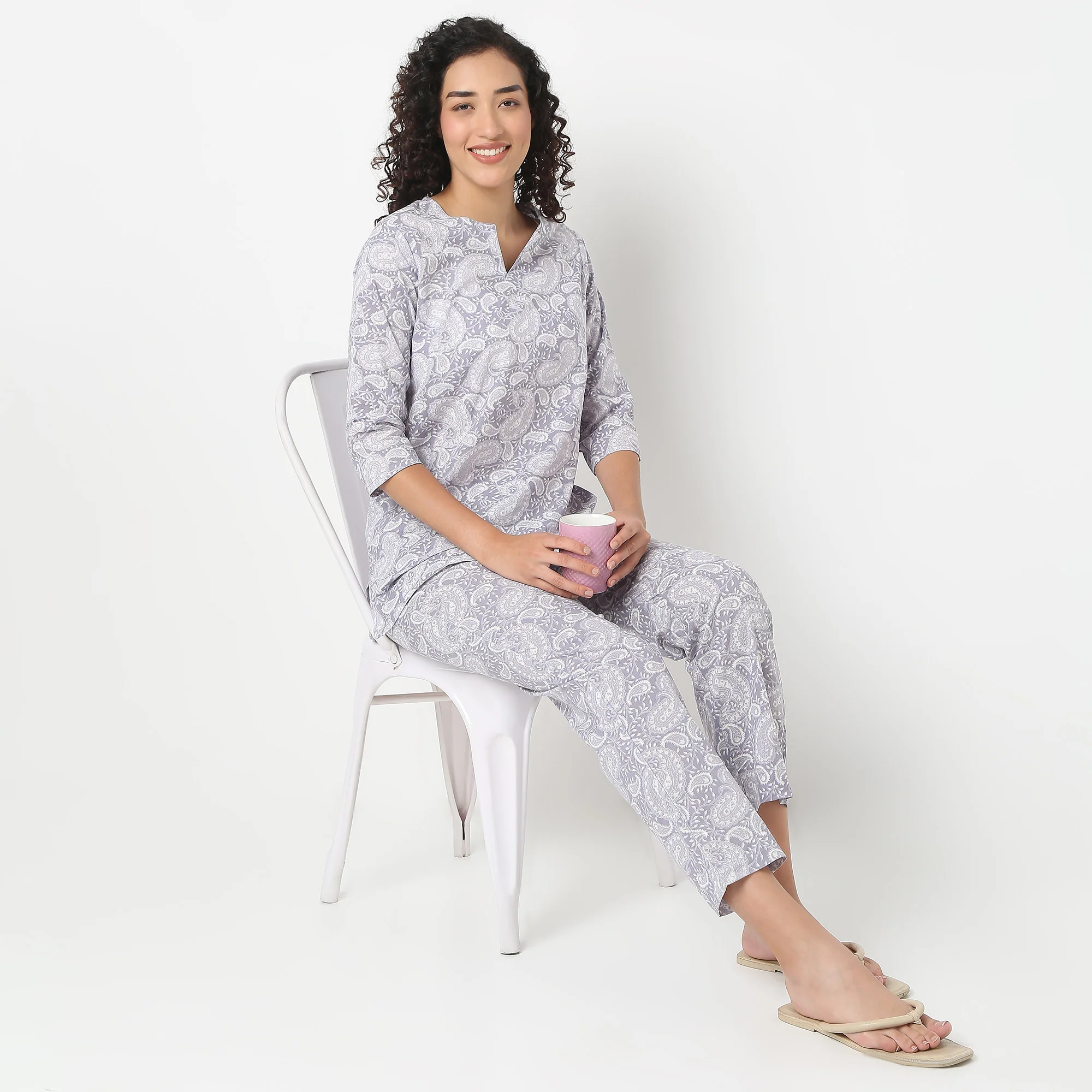 Jaipuri Printed Kurta And Pyjama Set