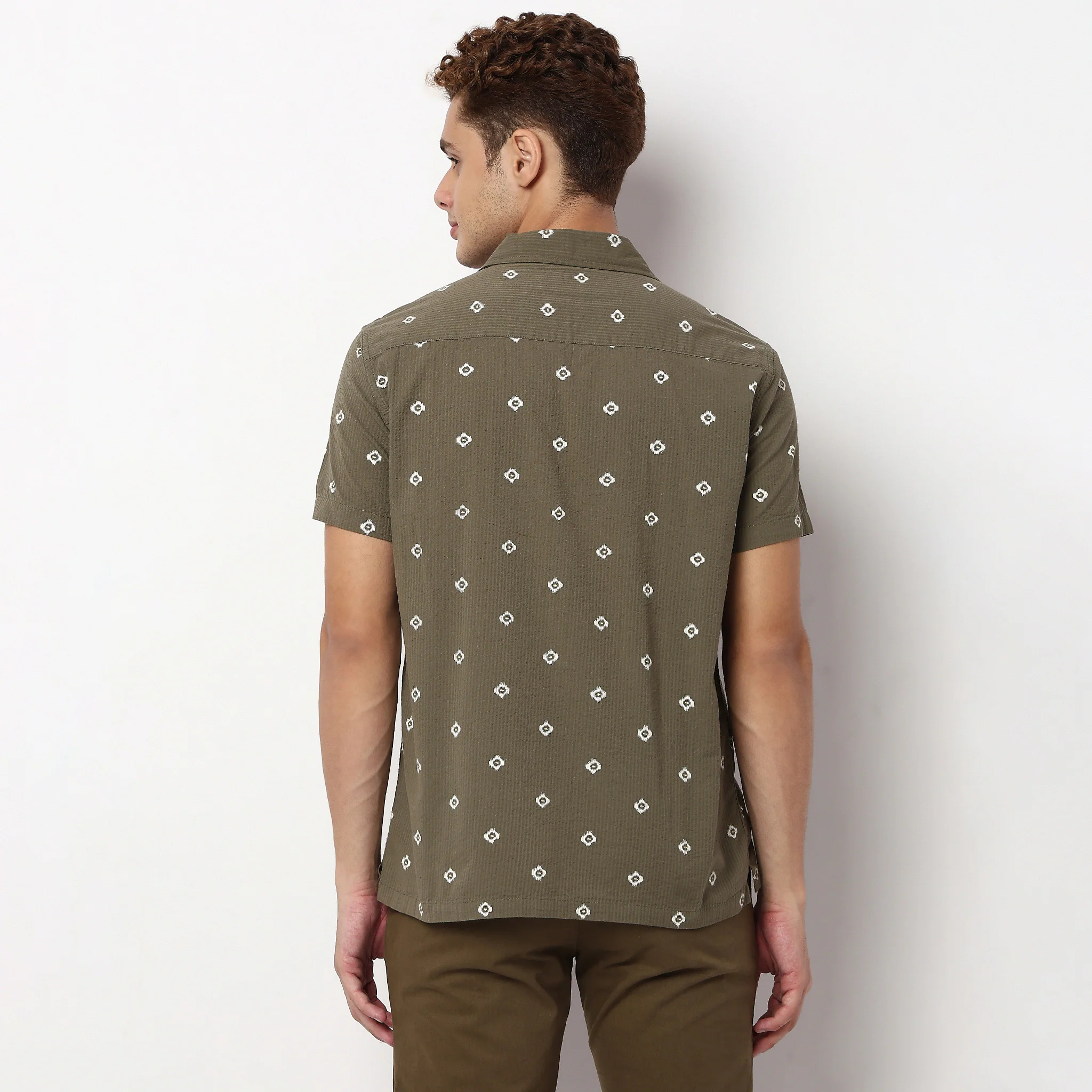 Knitted Cotton Cuban Printed Shirt - Image 3
