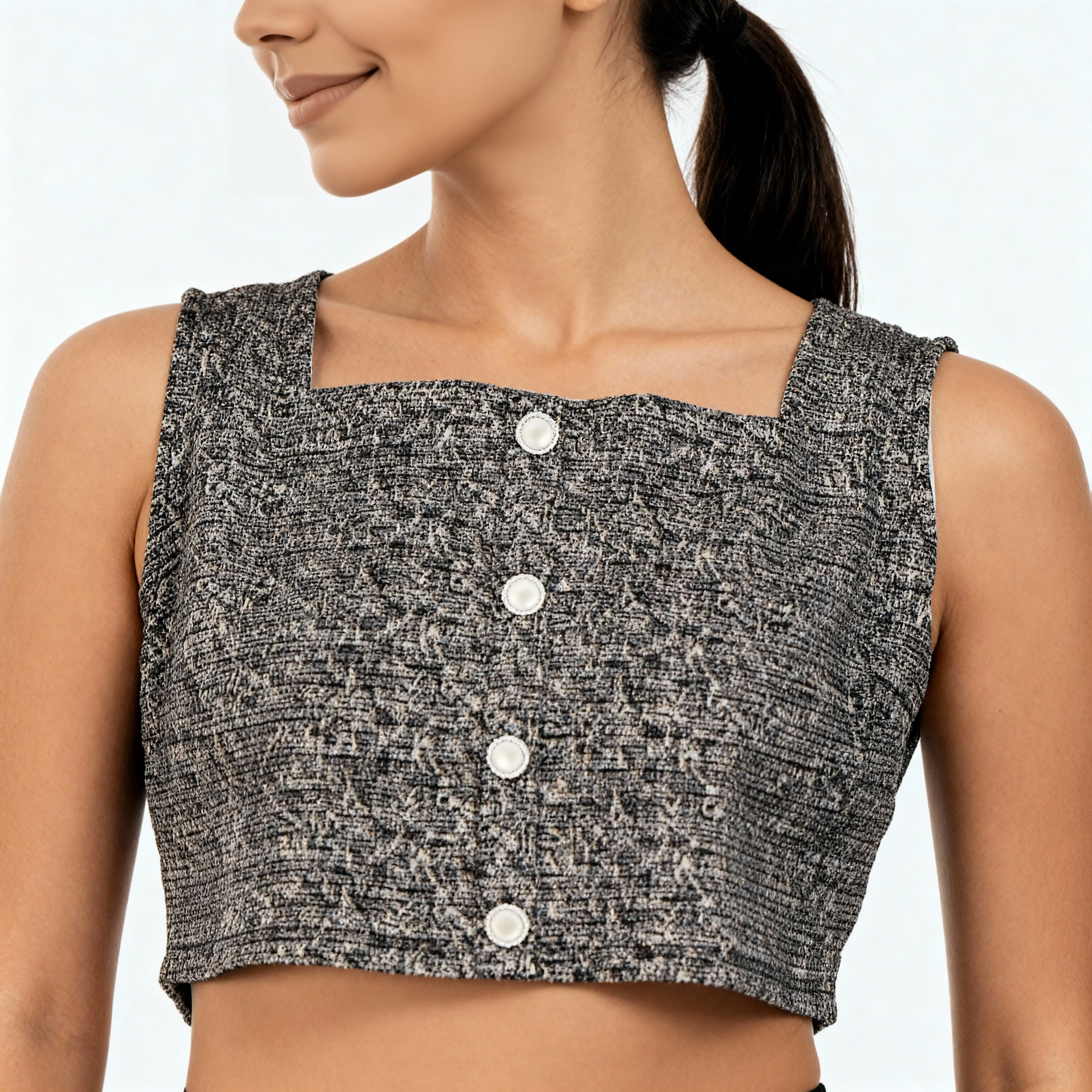 Knitted Cropped Betty Top - Image 4