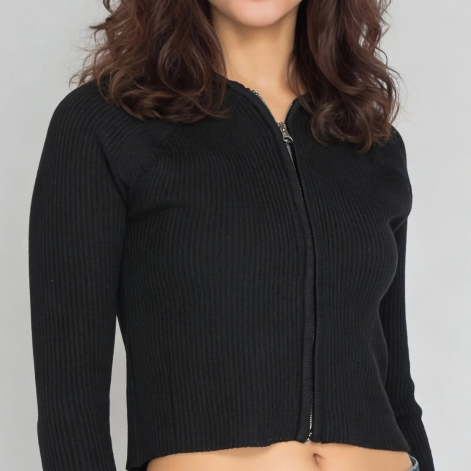 Knitted Full Sleeve Flat Knit Top - Image 4
