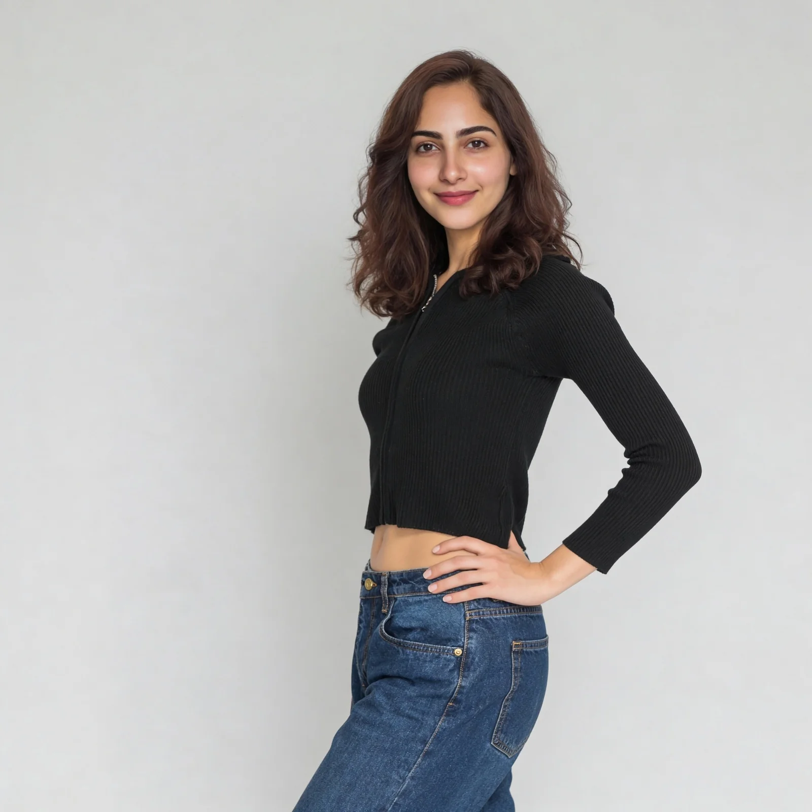Knitted Full Sleeve Flat Knit Top - Image 5