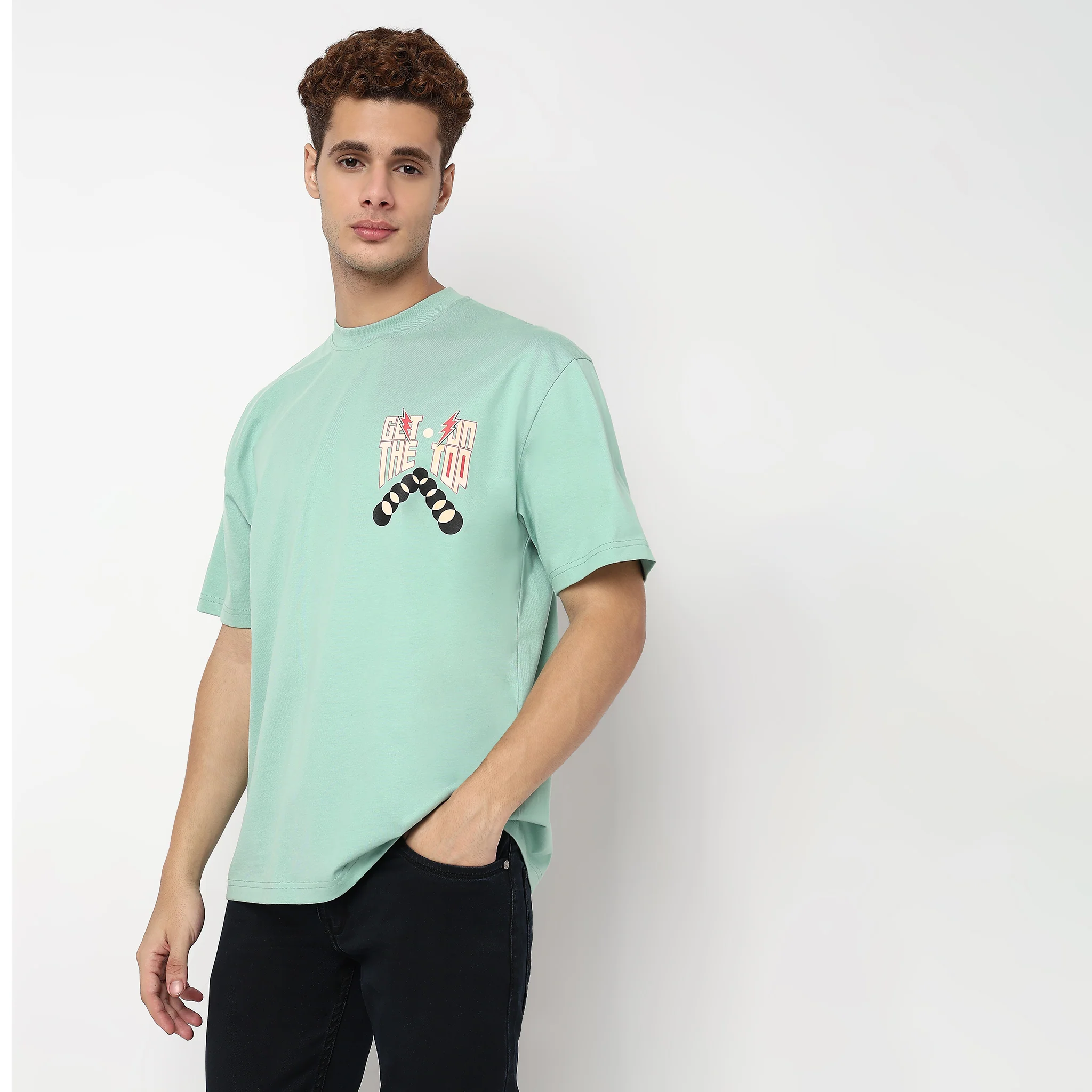 Oversize Cotton Graphic Karaoke T-Shirt - Image 5