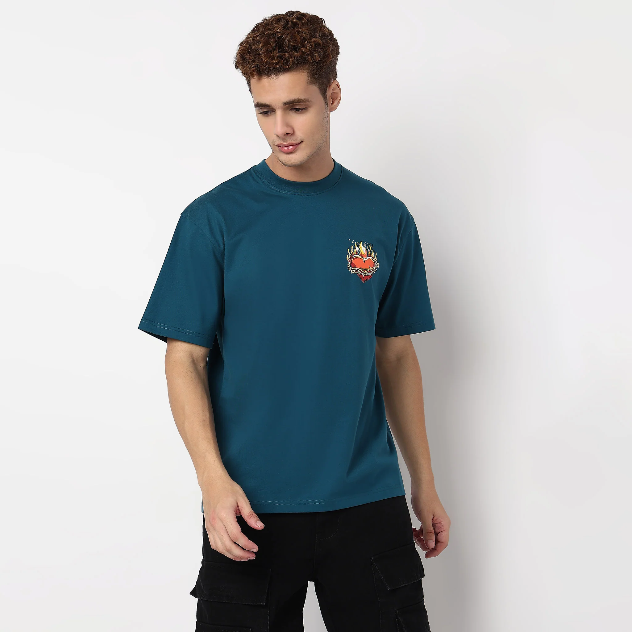 Oversize Cotton Graphic Karaoke T-Shirt - Image 2