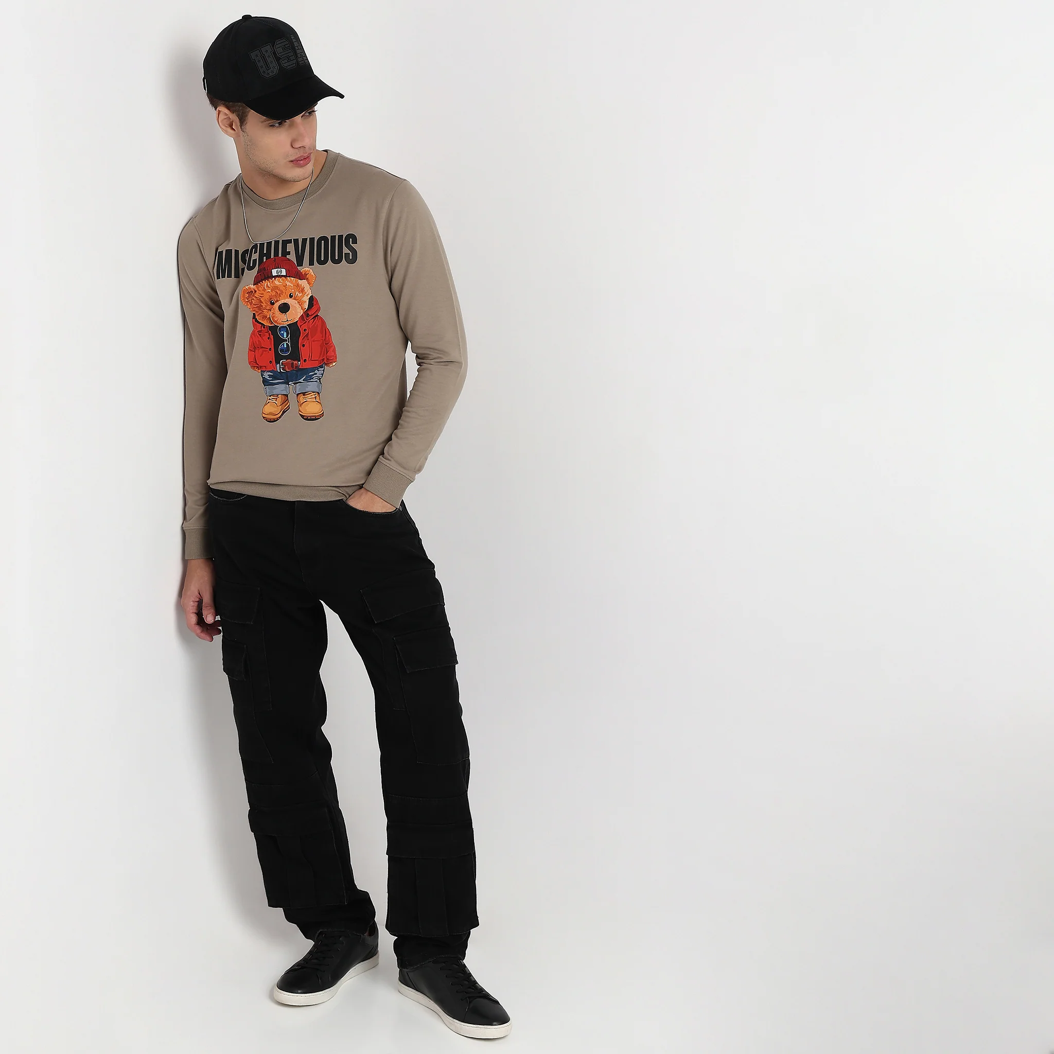 Graphic Cotton Popover Sweat Tee