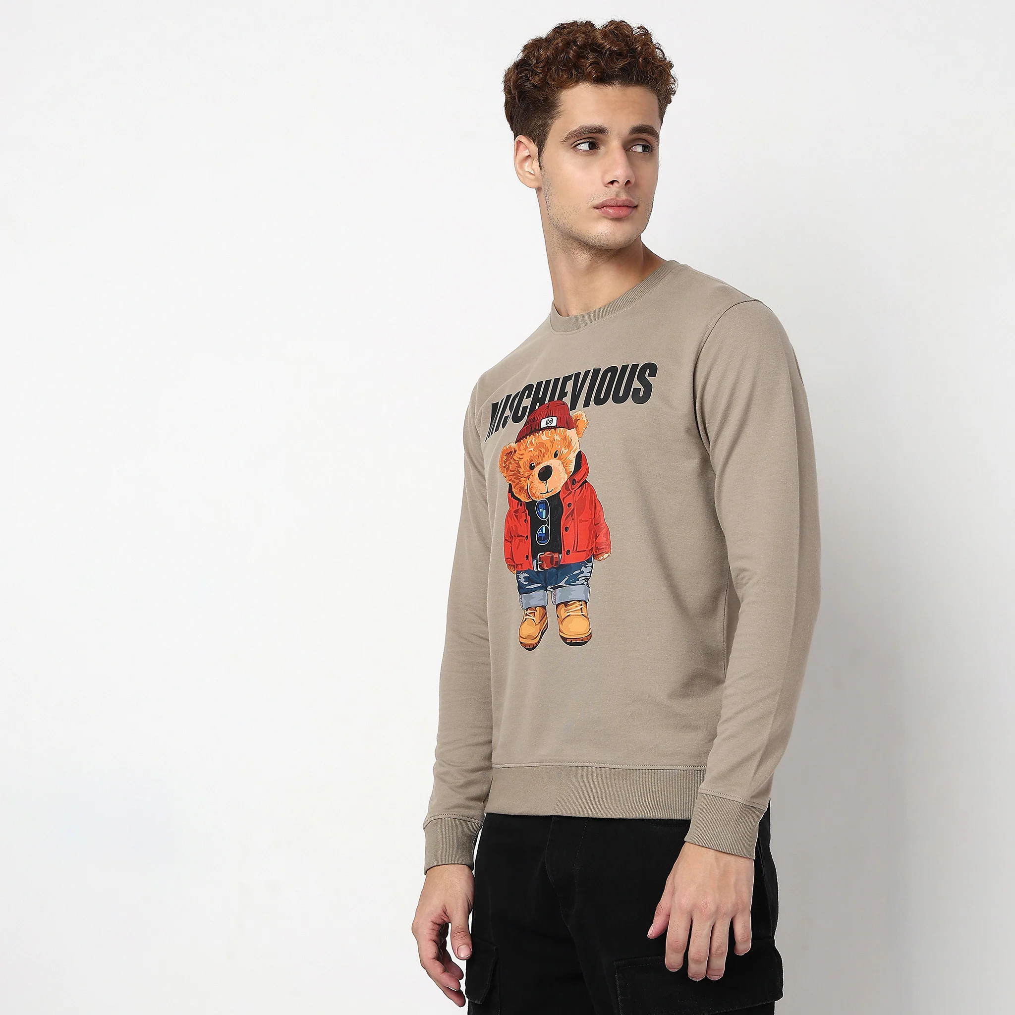 Graphic Cotton Popover Sweat Tee - Image 5