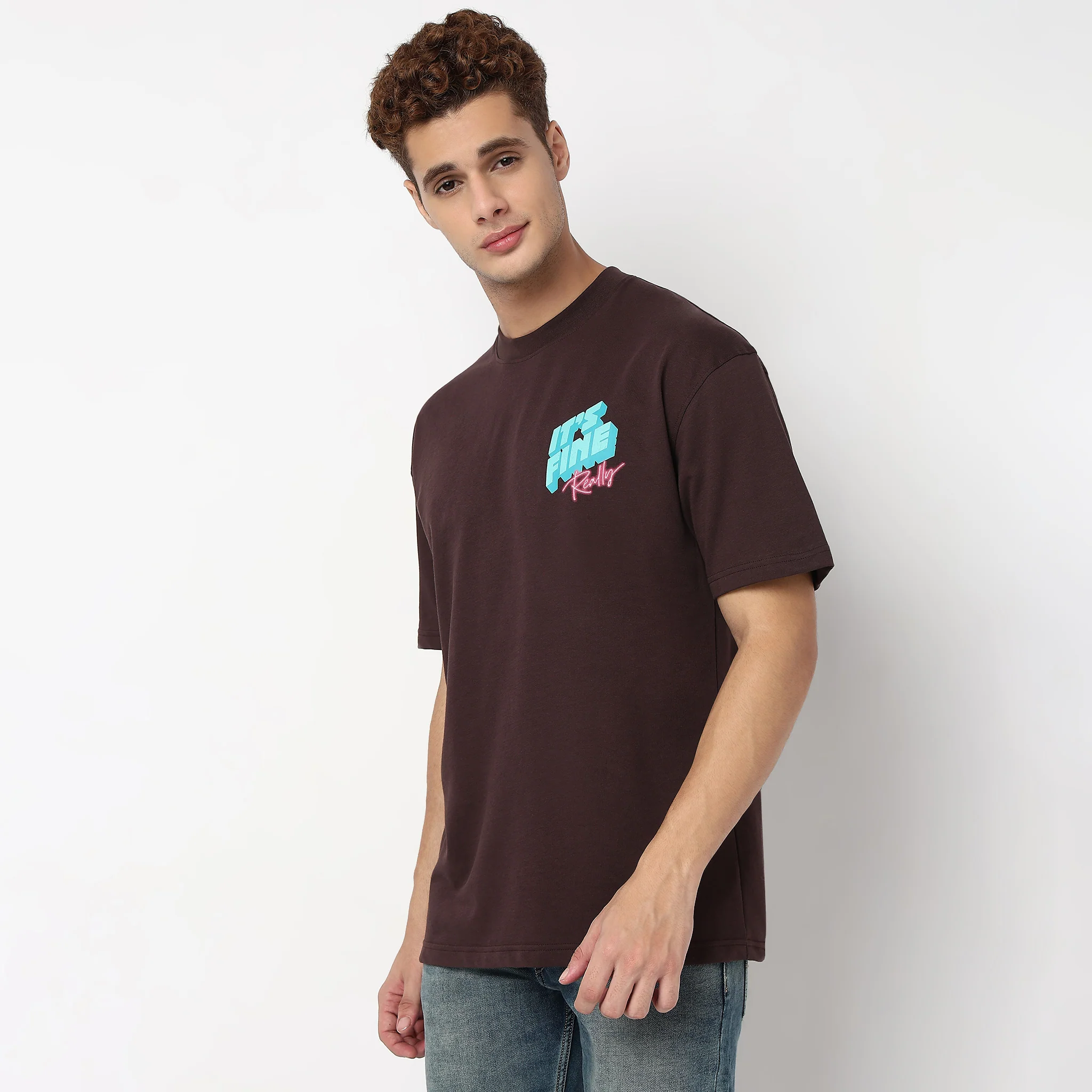 Oversize Slogan Graphic Cotton T-Shirt - Image 5