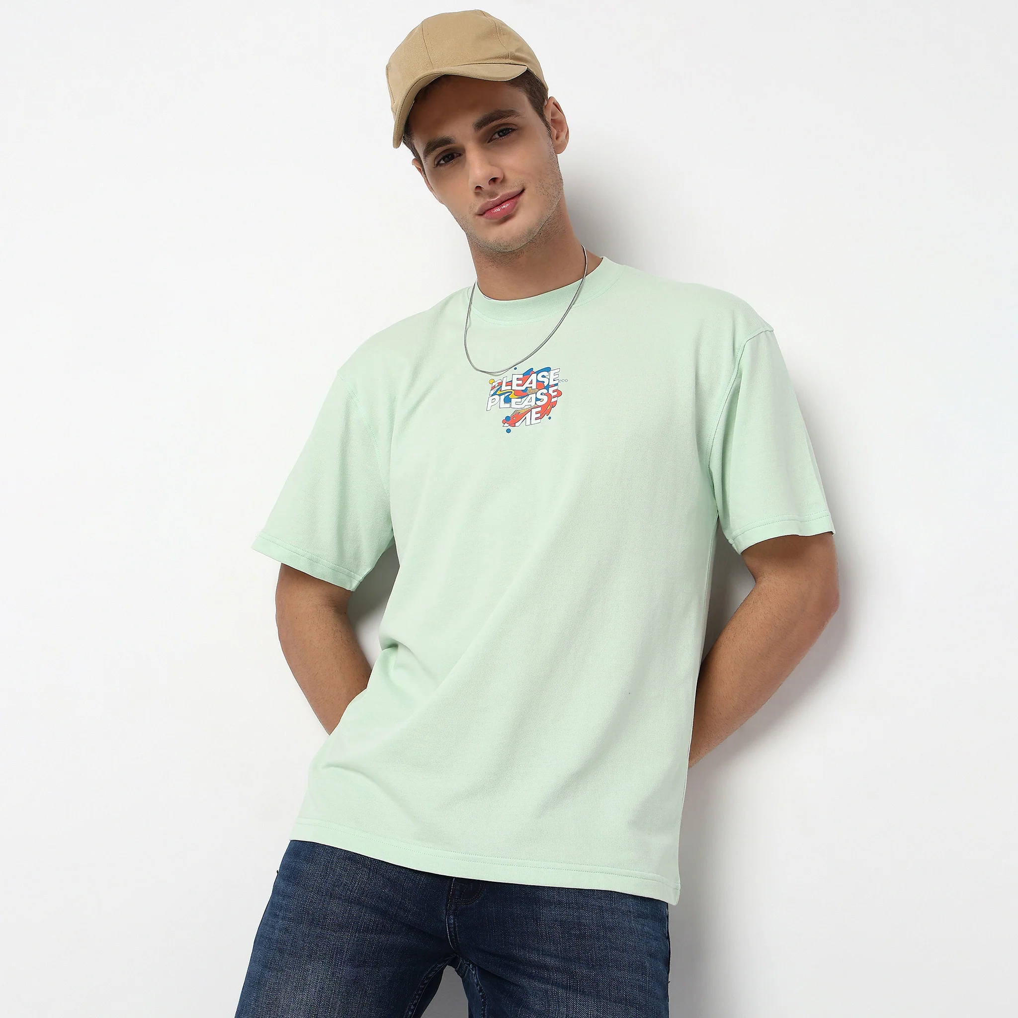 Oversize Slogan Graphic Cotton T-Shirt - Image 2