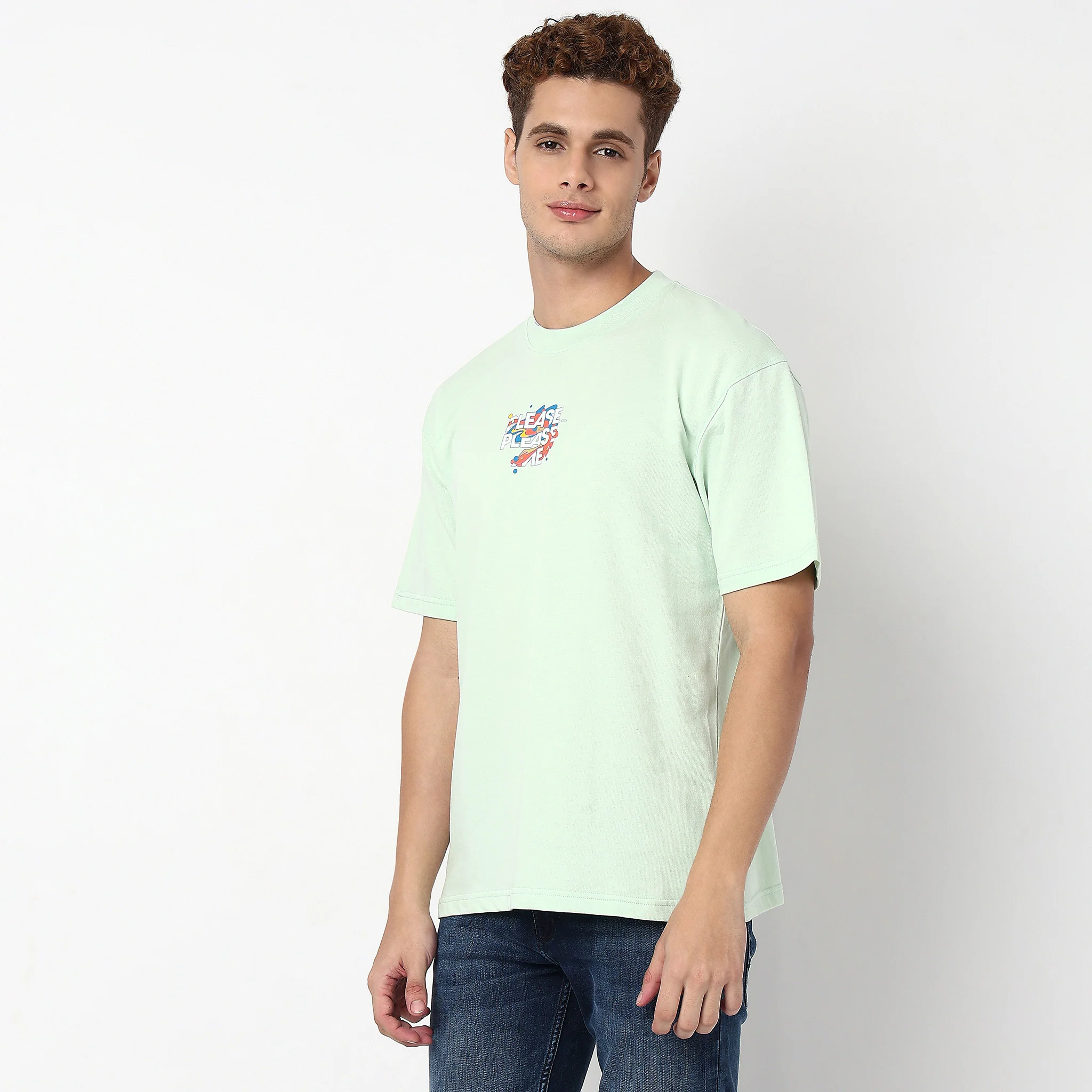 Oversize Slogan Graphic Cotton T-Shirt - Image 5