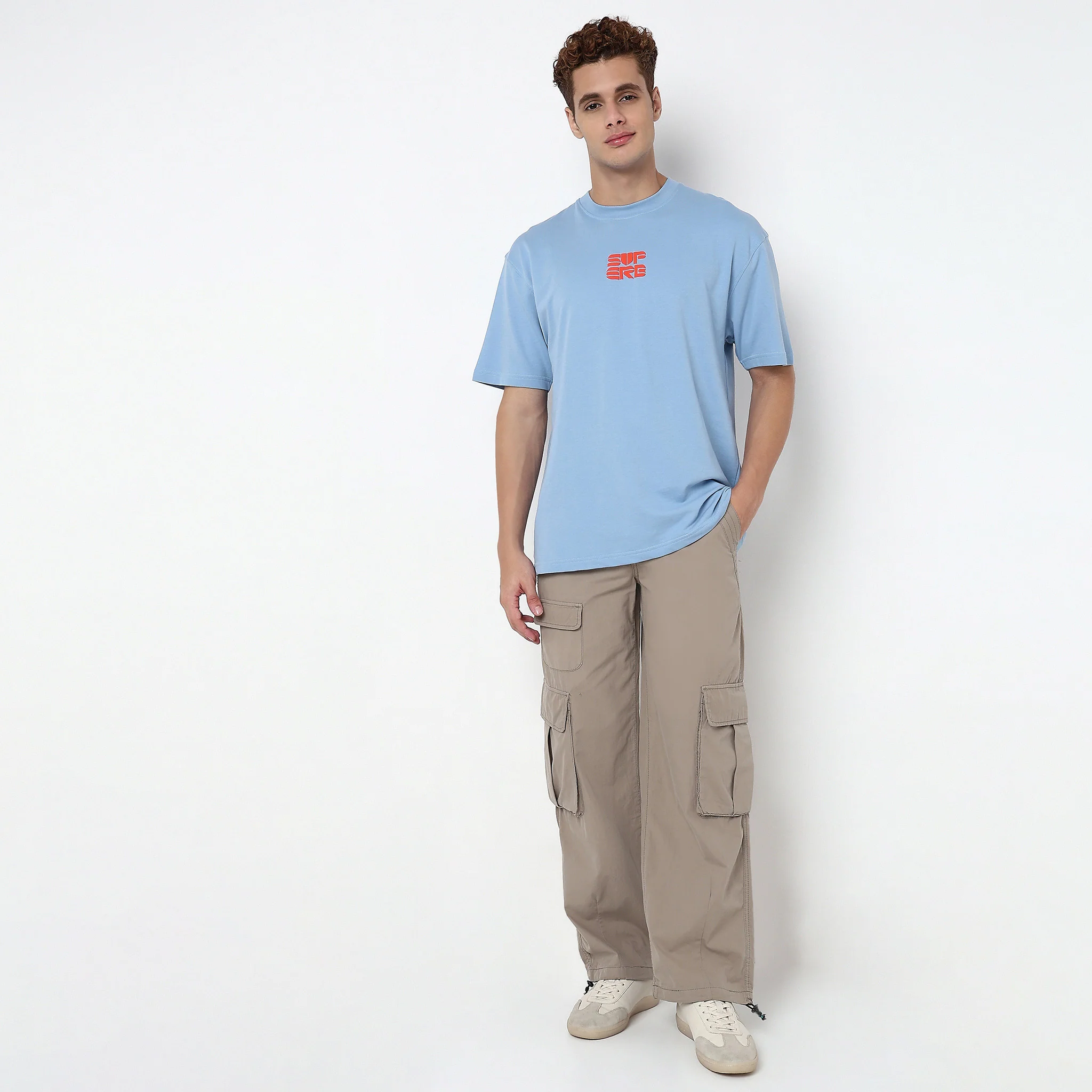 Oversize Slogan Graphic Cotton T-Shirt