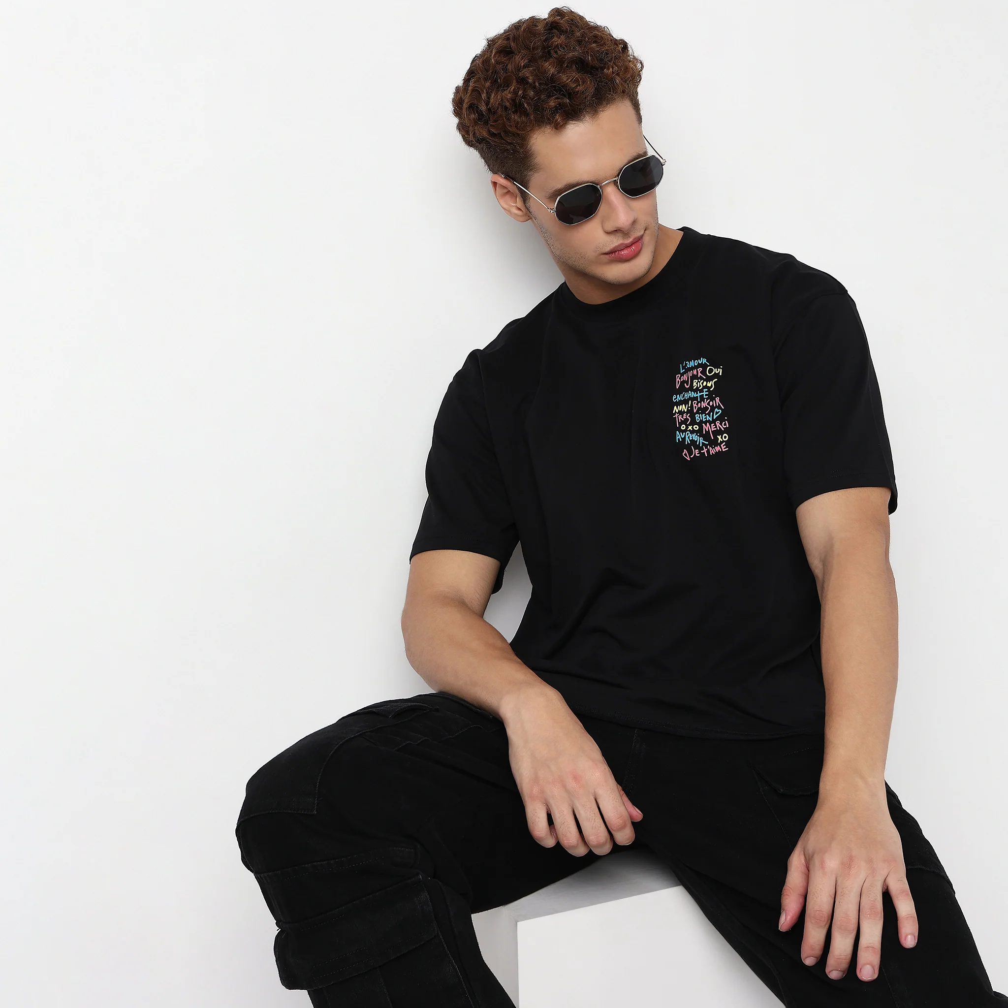 Oversize Slogan Graphic Cotton T-Shirt - Image 2