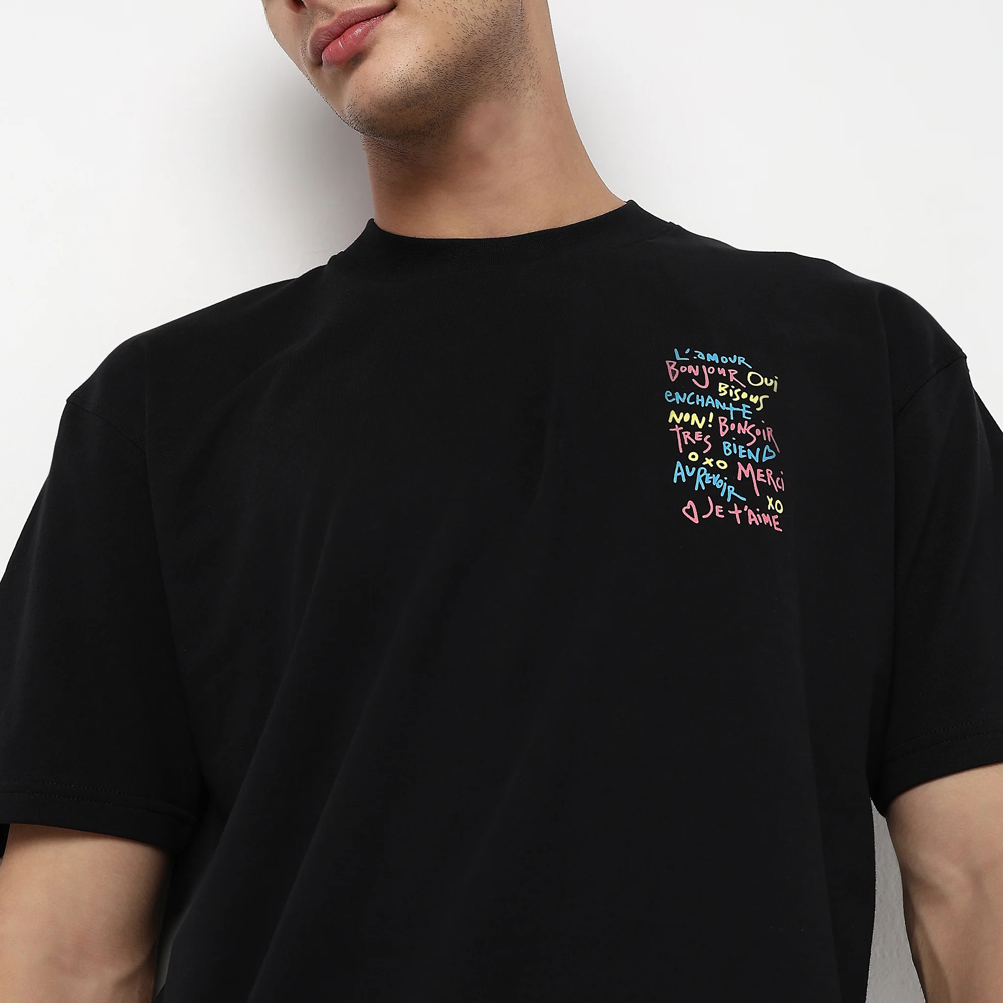 Oversize Slogan Graphic Cotton T-Shirt - Image 4