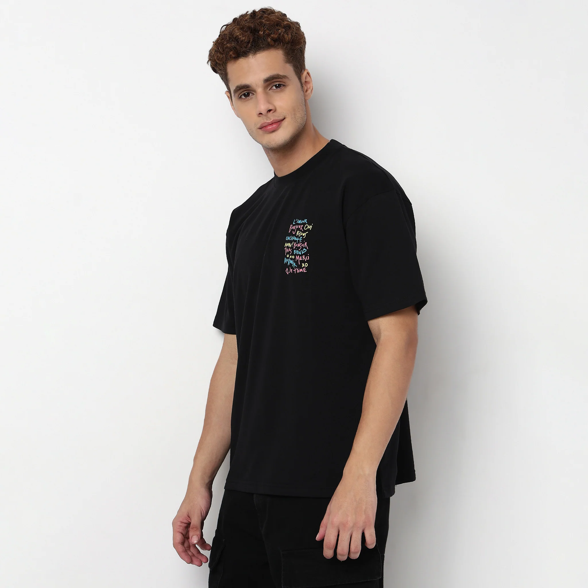 Oversize Slogan Graphic Cotton T-Shirt - Image 5