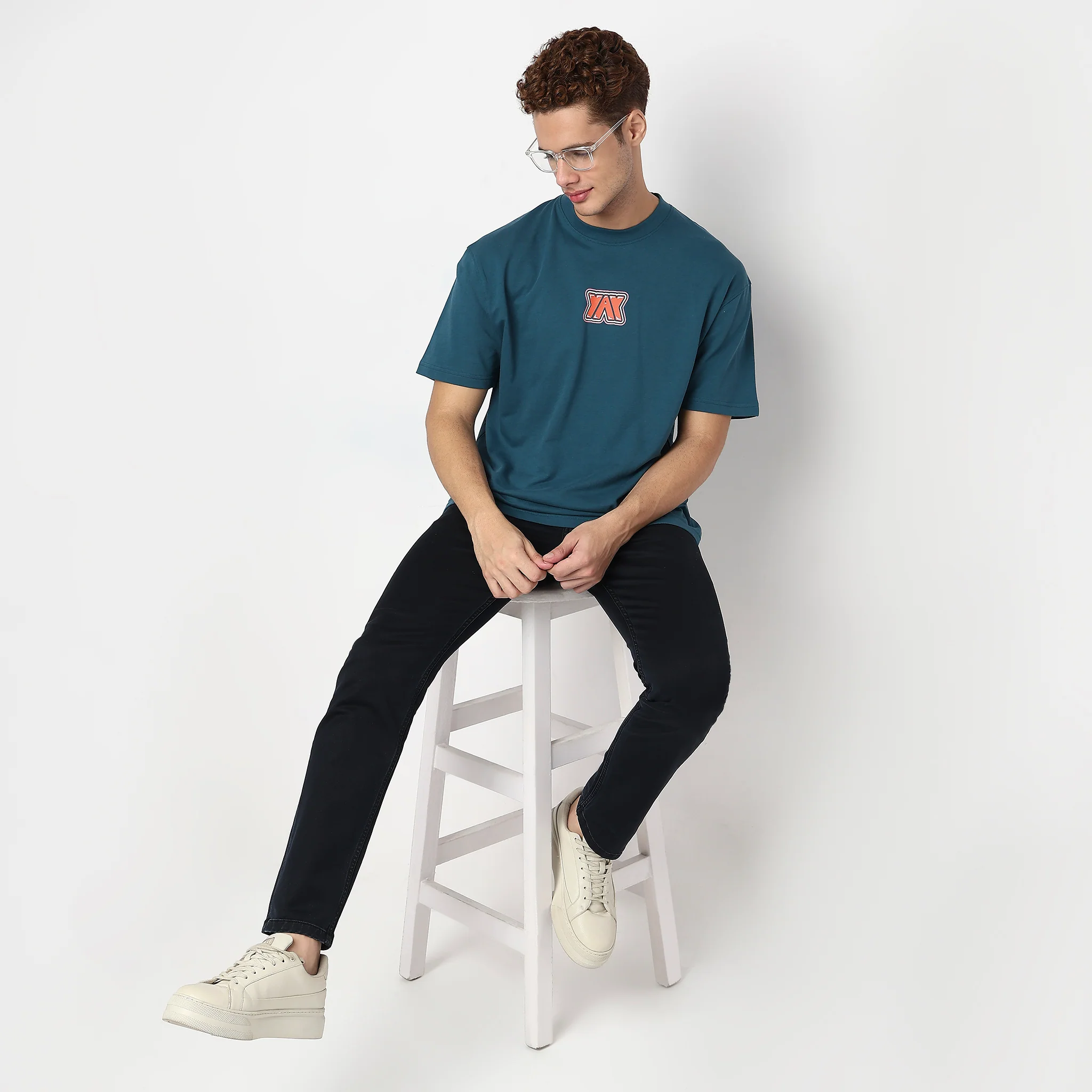 Oversize Slogan Graphic Cotton T-Shirt