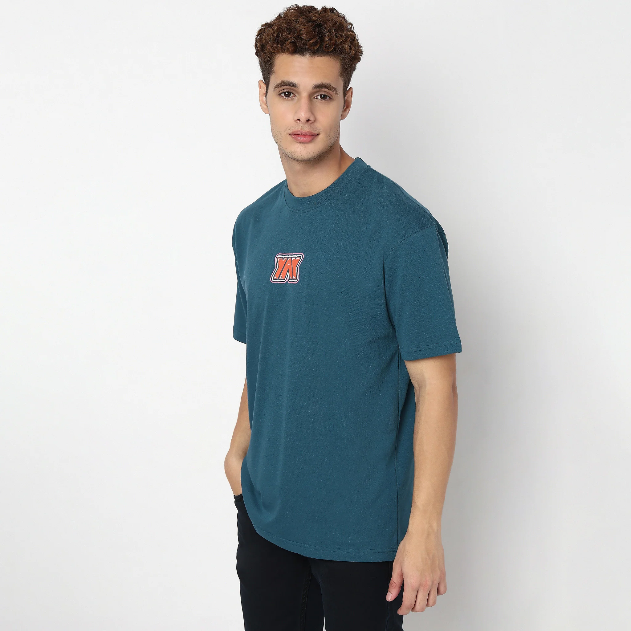 Oversize Slogan Graphic Cotton T-Shirt - Image 5