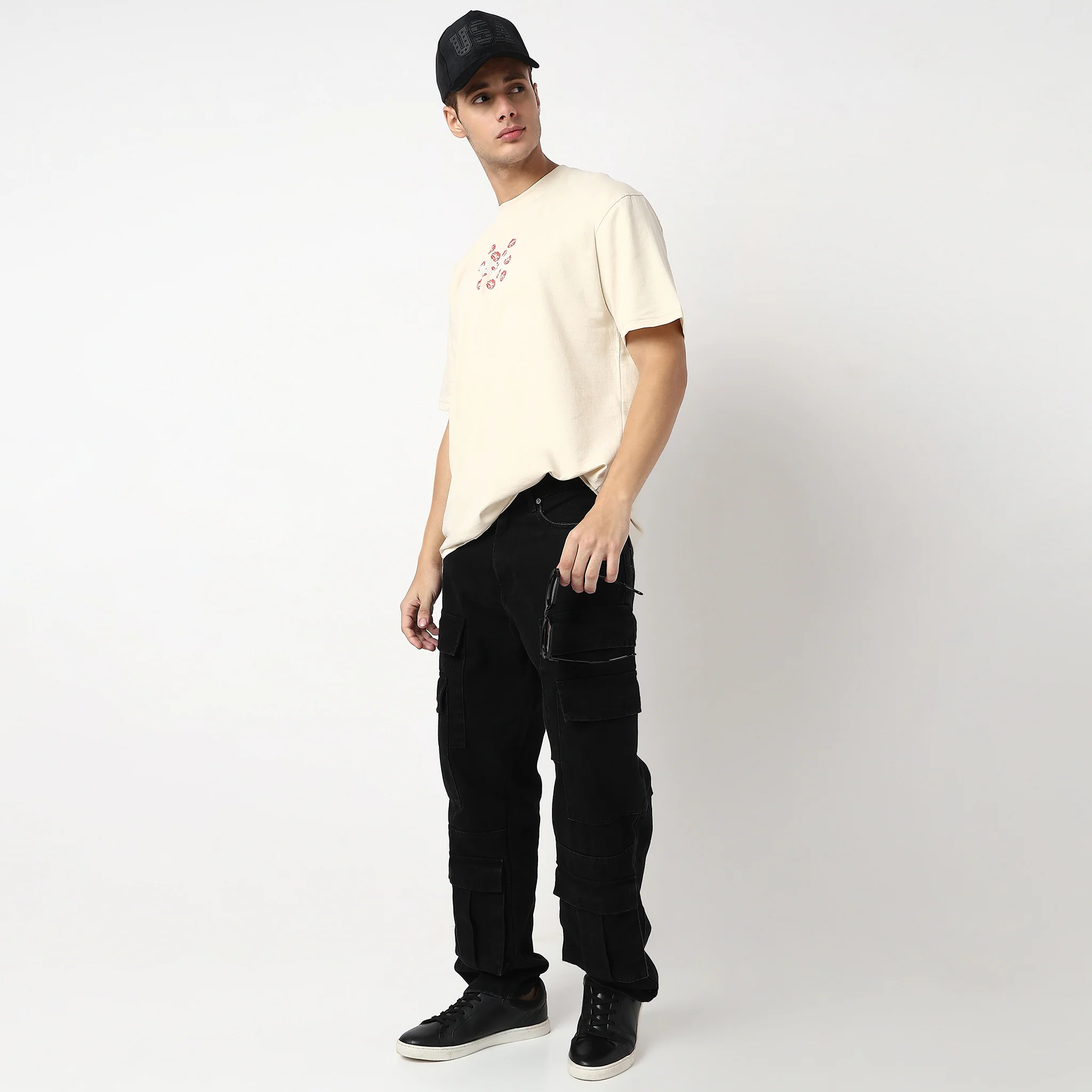 Oversize Slogan Graphic Cotton T-Shirt