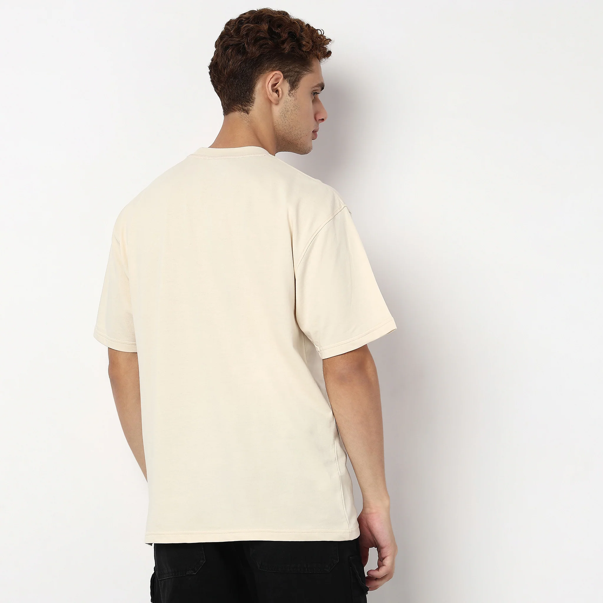 Oversize Slogan Graphic Cotton T-Shirt - Image 3