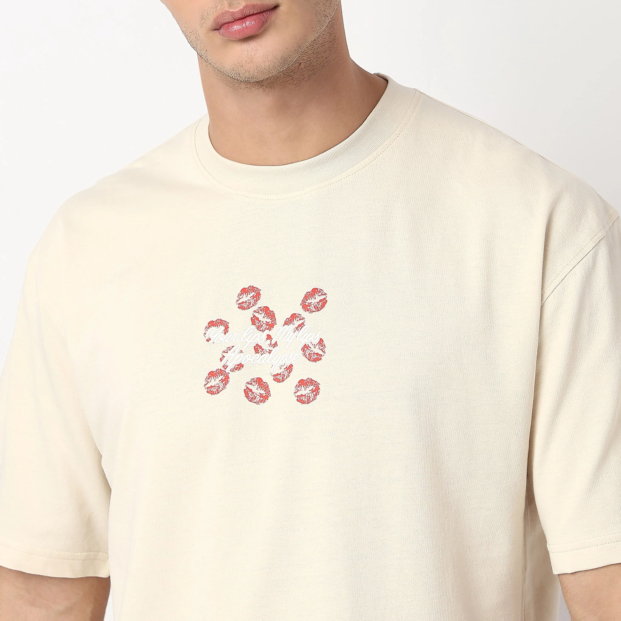 Oversize Slogan Graphic Cotton T-Shirt - Image 4