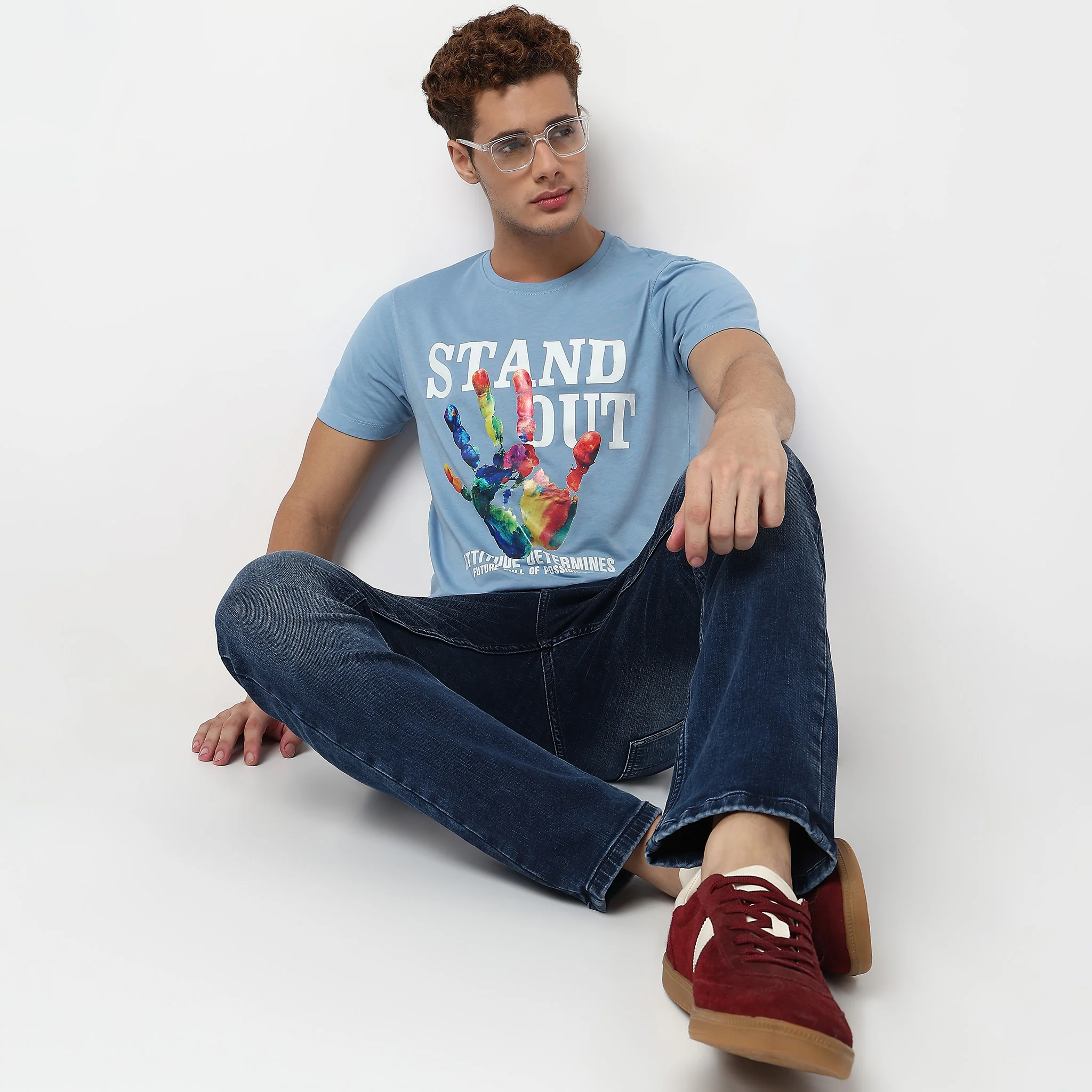 Knitted Graphic Cotton T-Shirt