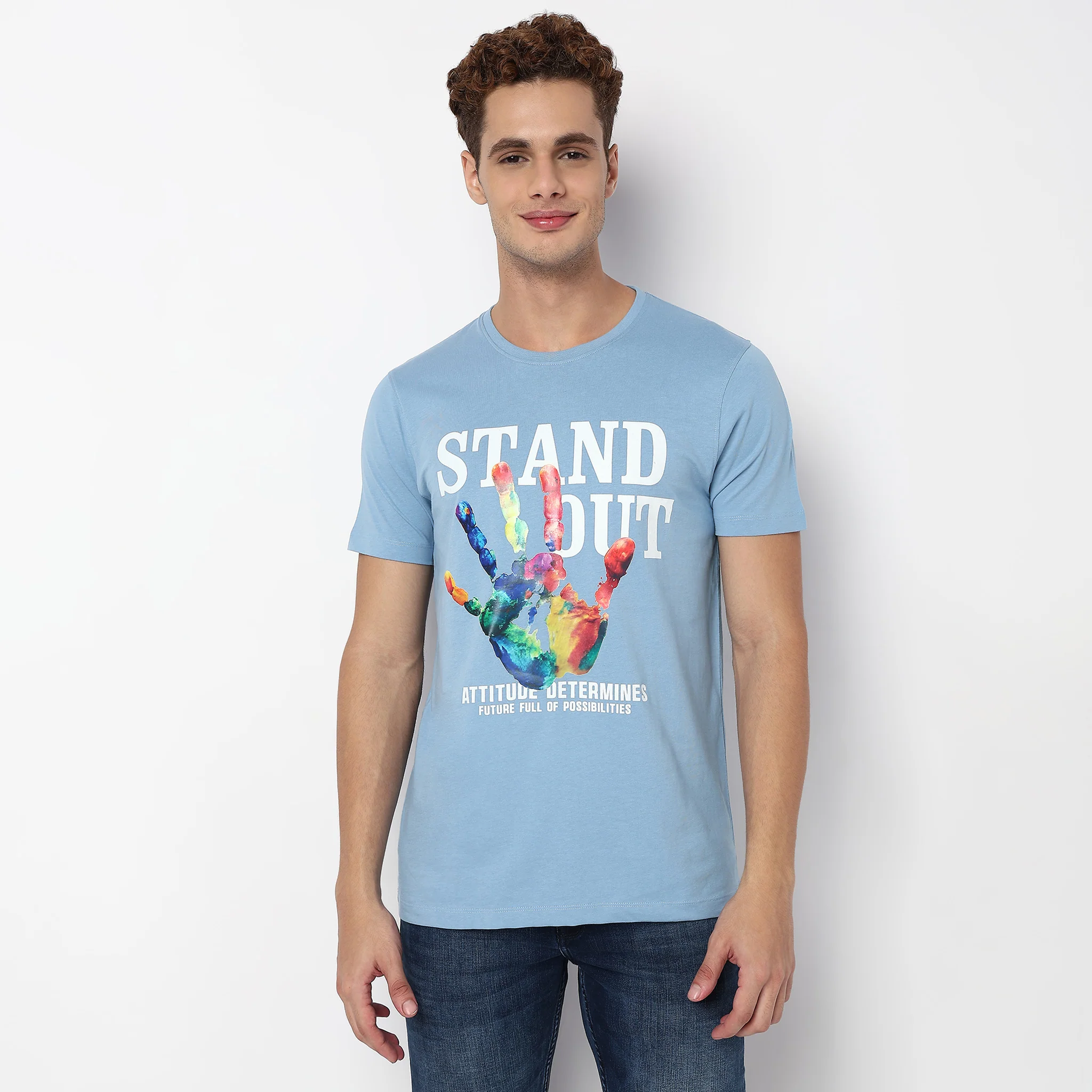 Knitted Graphic Cotton T-Shirt - Image 2