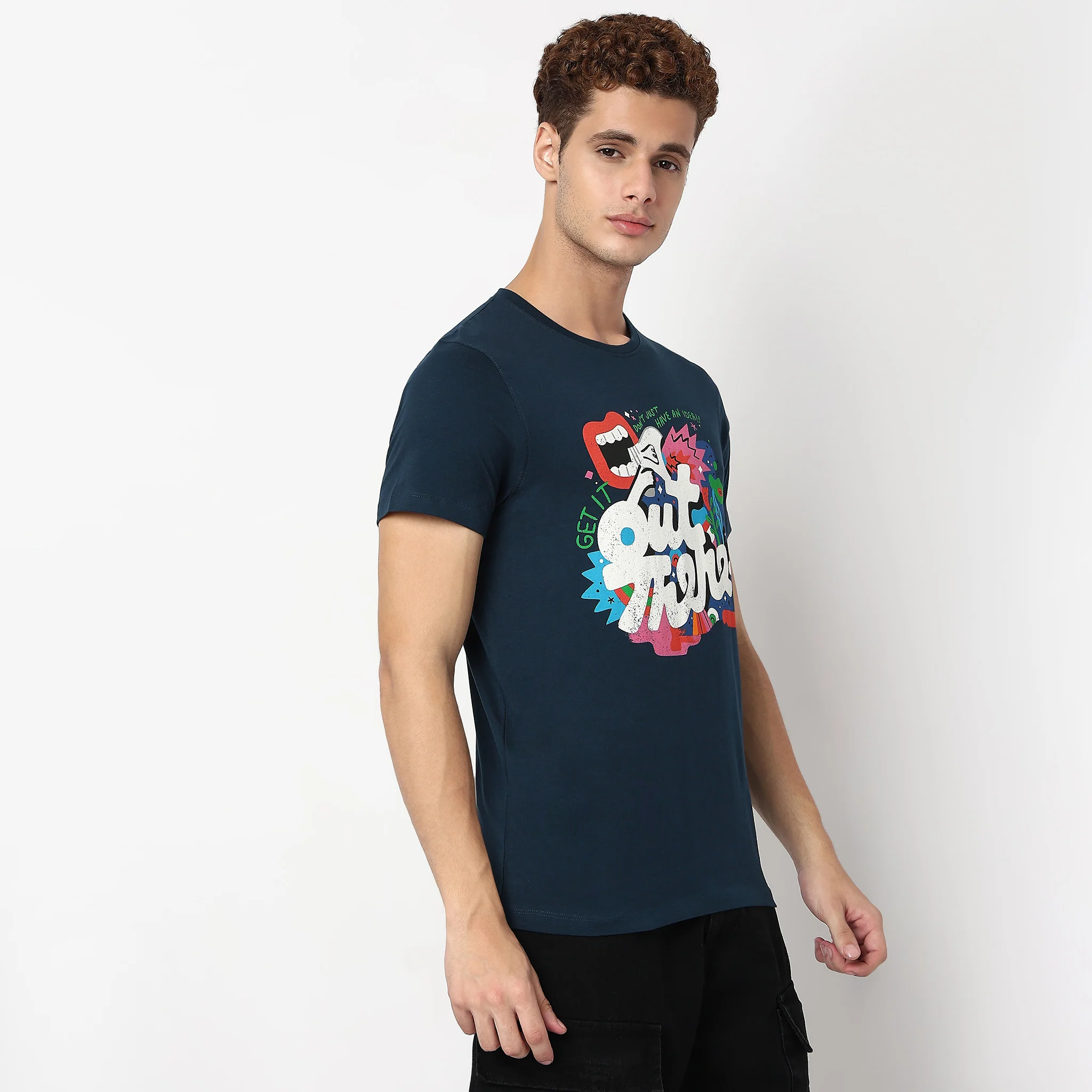 Knitted Graphic Cotton T-Shirt - Image 5