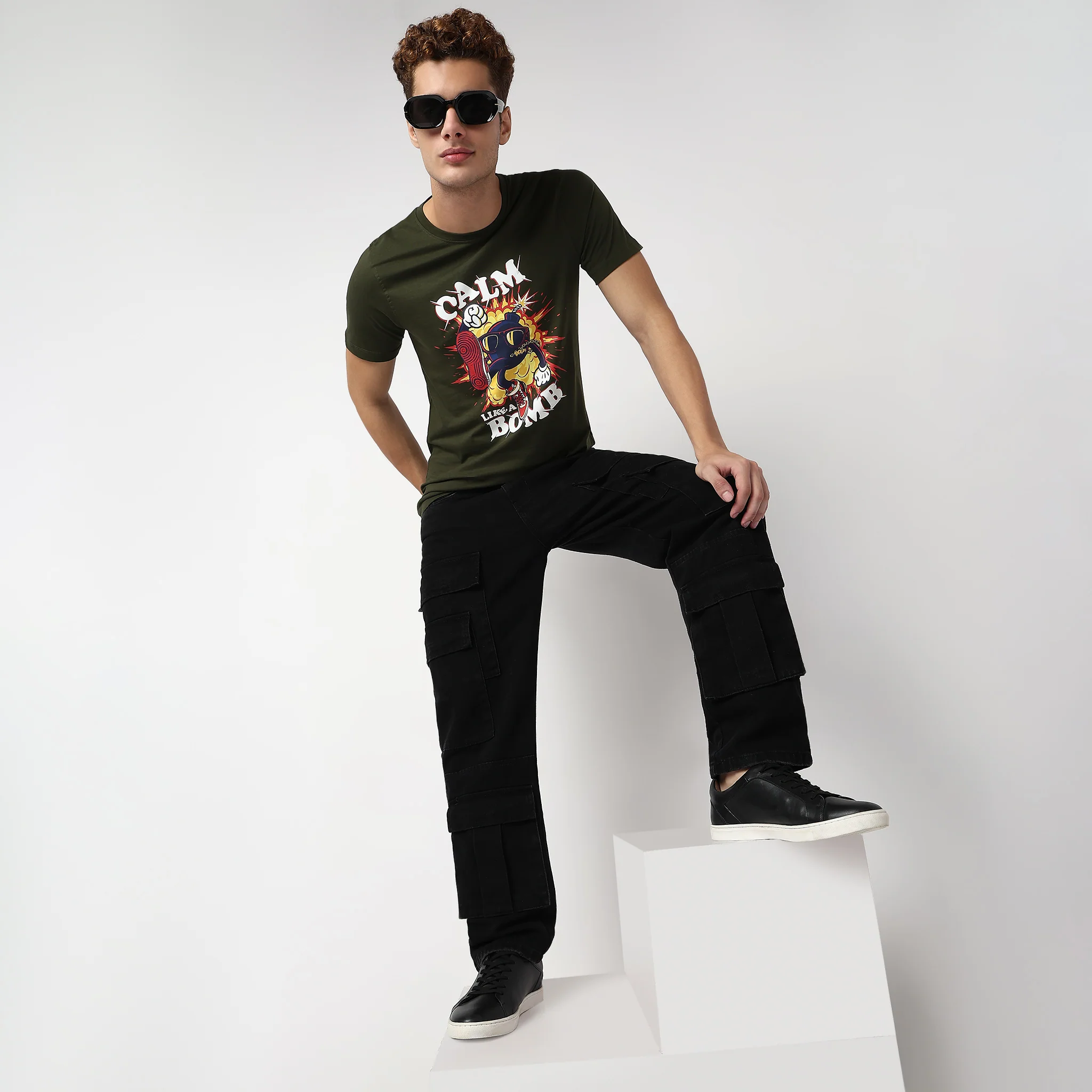 Knitted Graphic Cotton T-Shirt