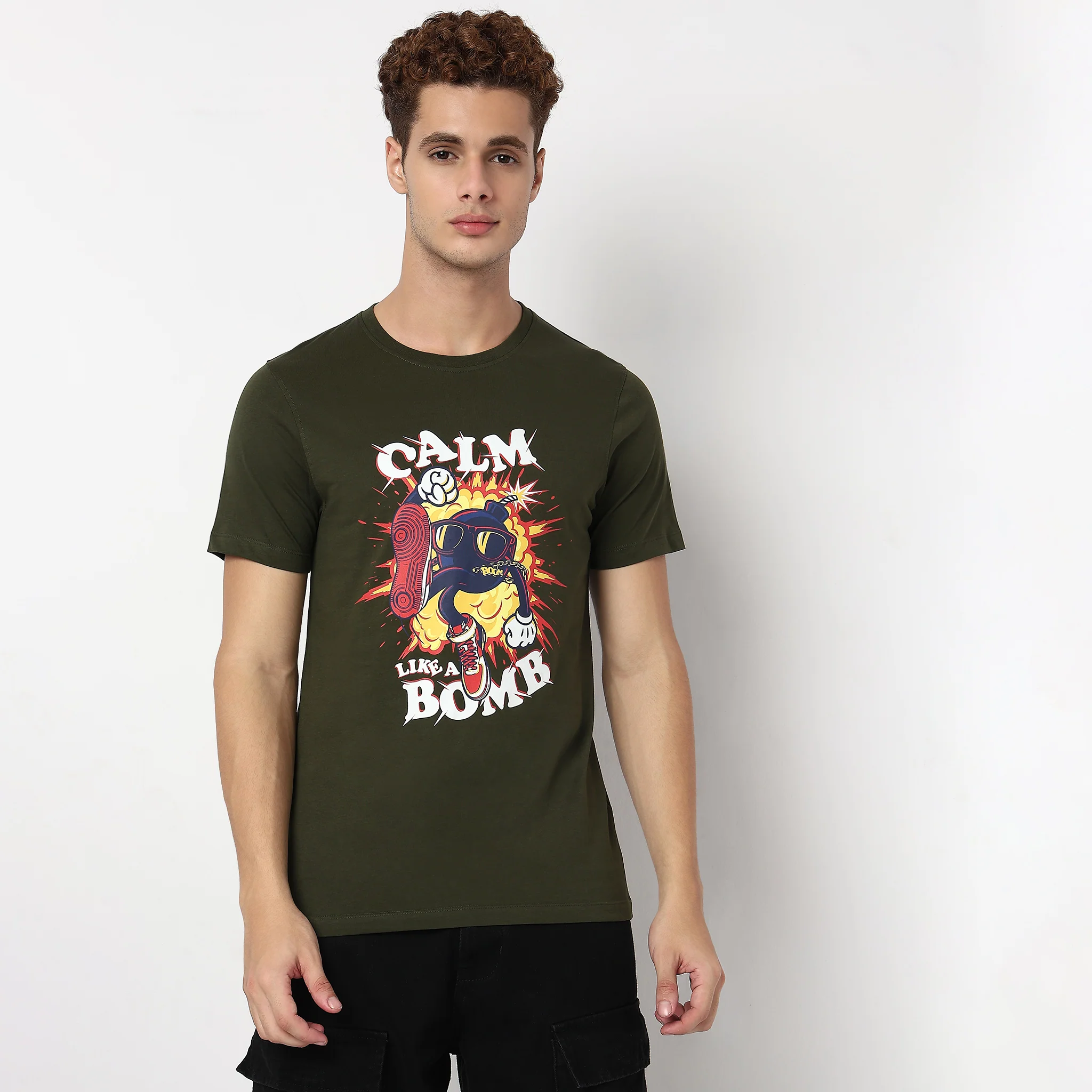 Knitted Graphic Cotton T-Shirt - Image 2
