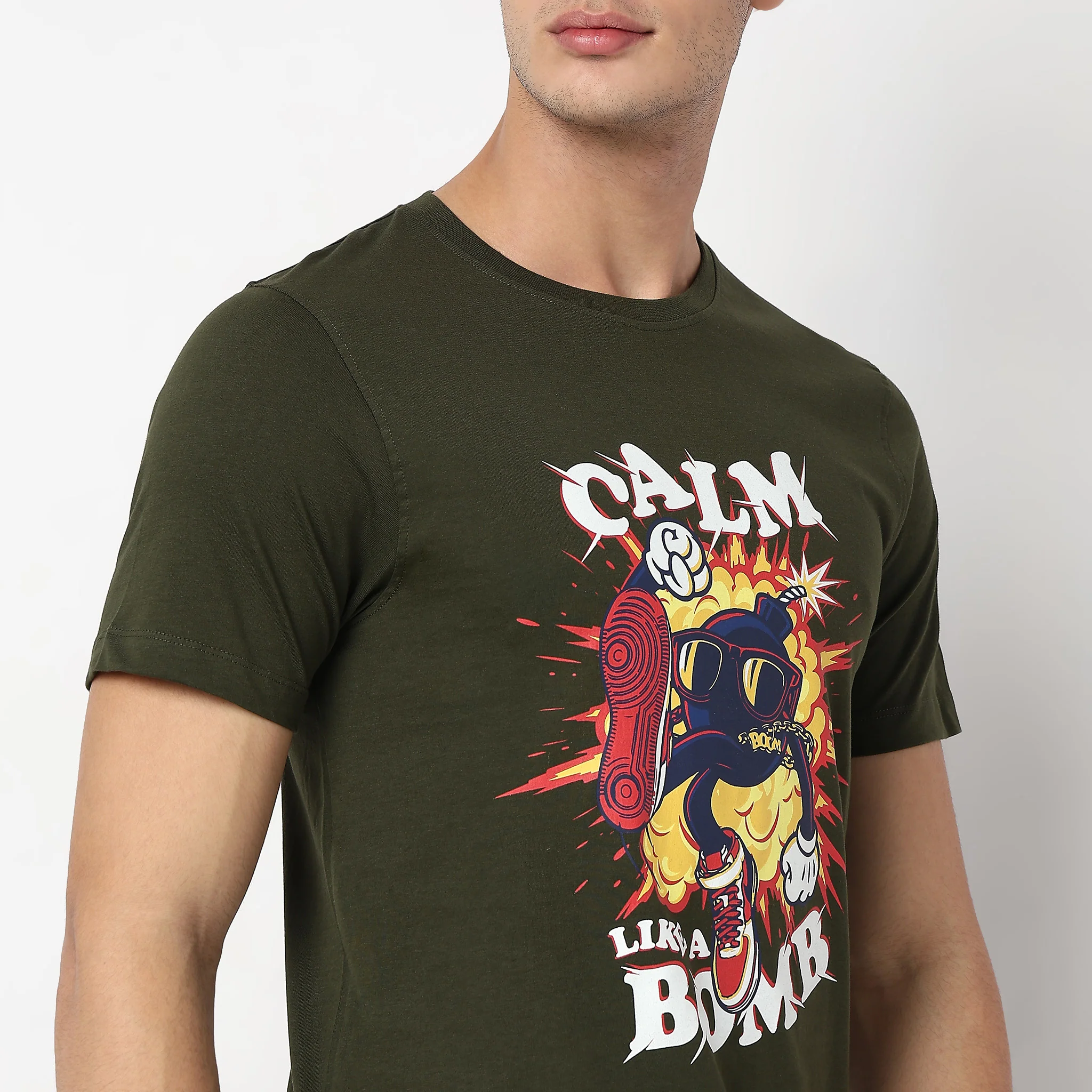 Knitted Graphic Cotton T-Shirt - Image 4