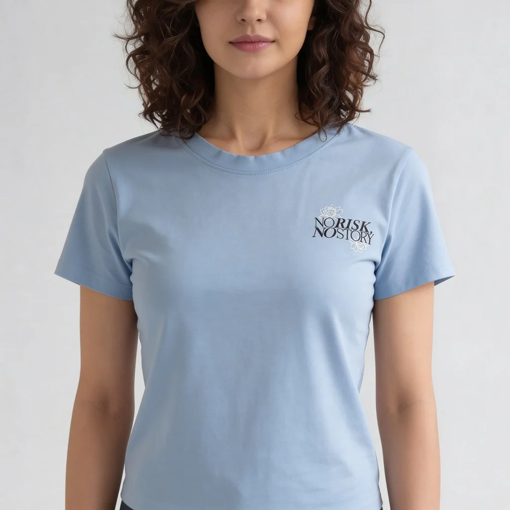 Knitted Graphic Slim Fit Crop T-Shirt - Image 4