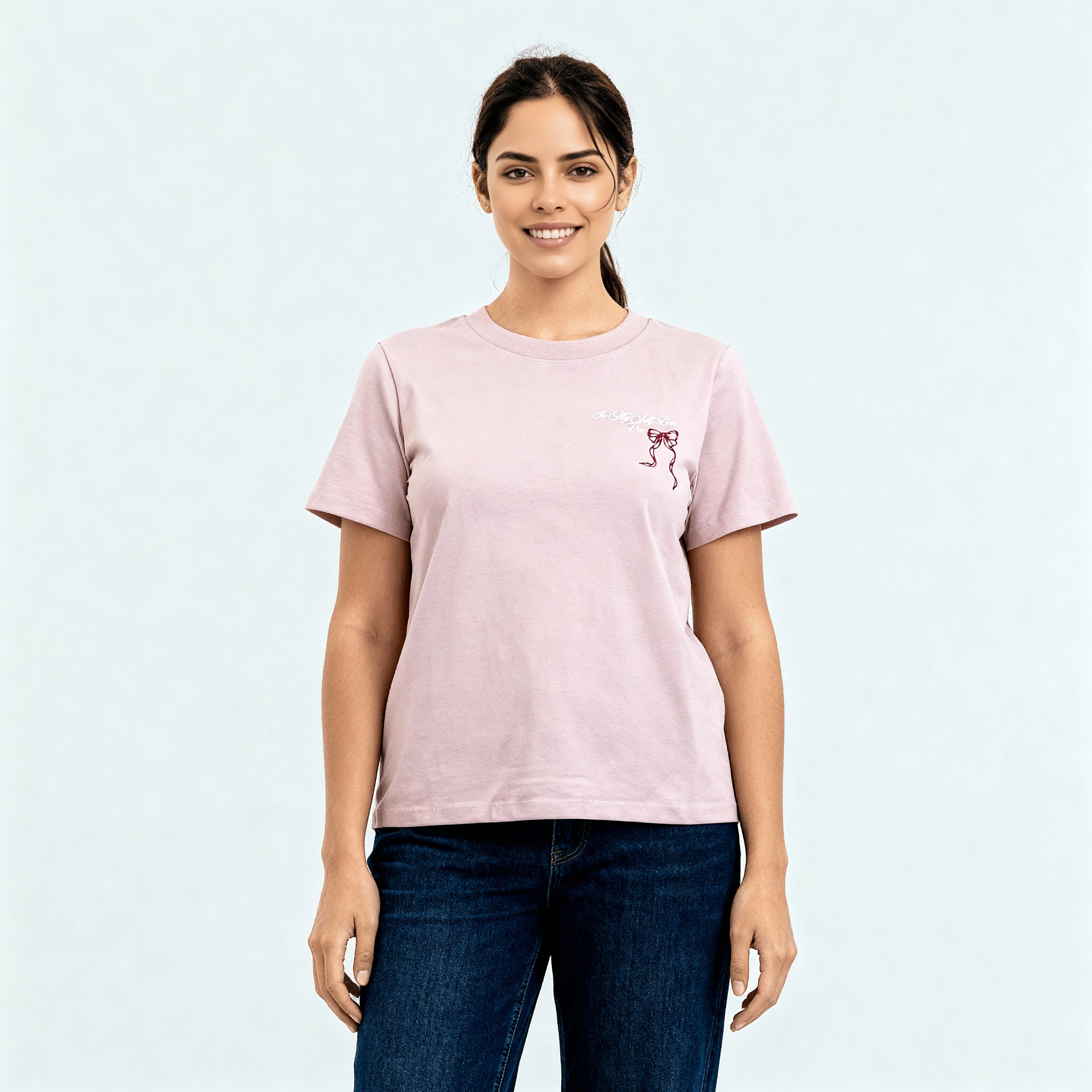Knitted Graphic Slim Fit T-Shirt - Image 2