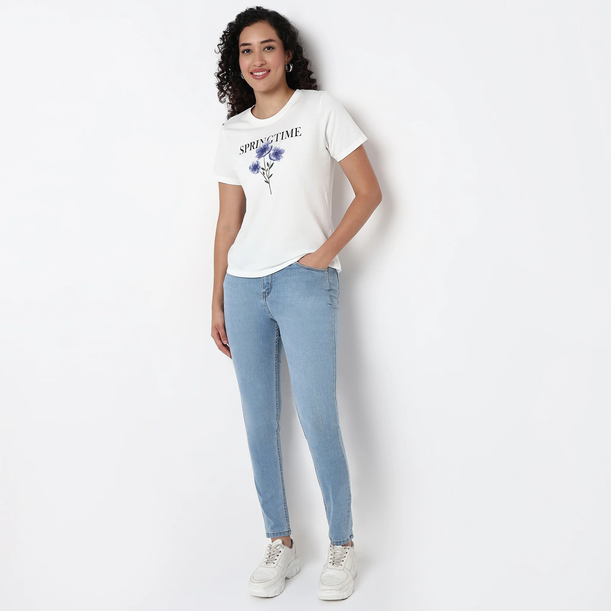Knitted Cotton Graphic T-Shirt - Image 2
