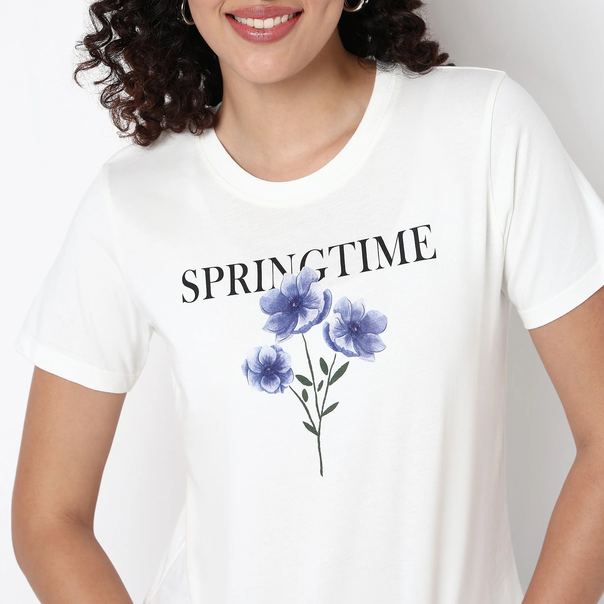 Knitted Cotton Graphic T-Shirt - Image 4